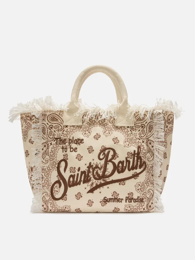 mc2-saint-barth-vanity-regular-borsa-mare-in-canvas-beige-stampa-bandana image 1