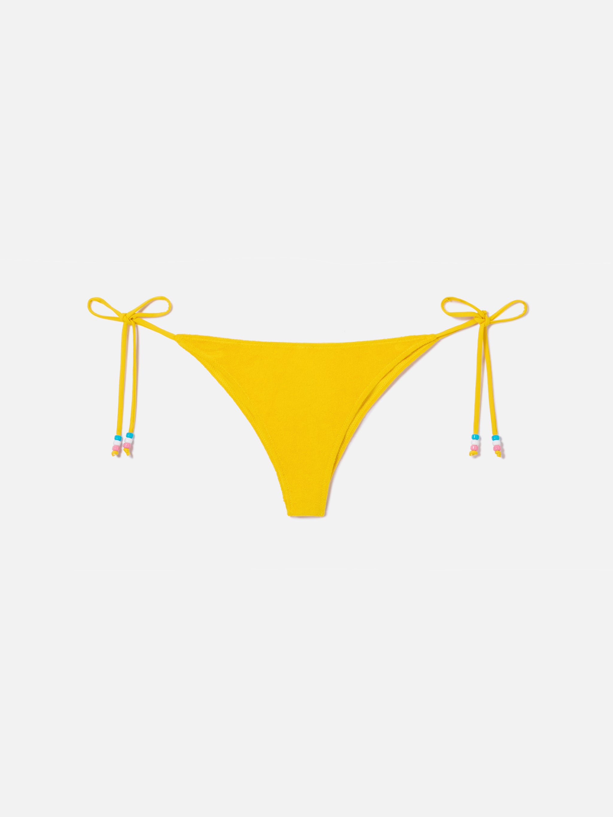 mc2-saint-barth-marielle-slip-mare-donna-giallo-spugna-con-charms image 1