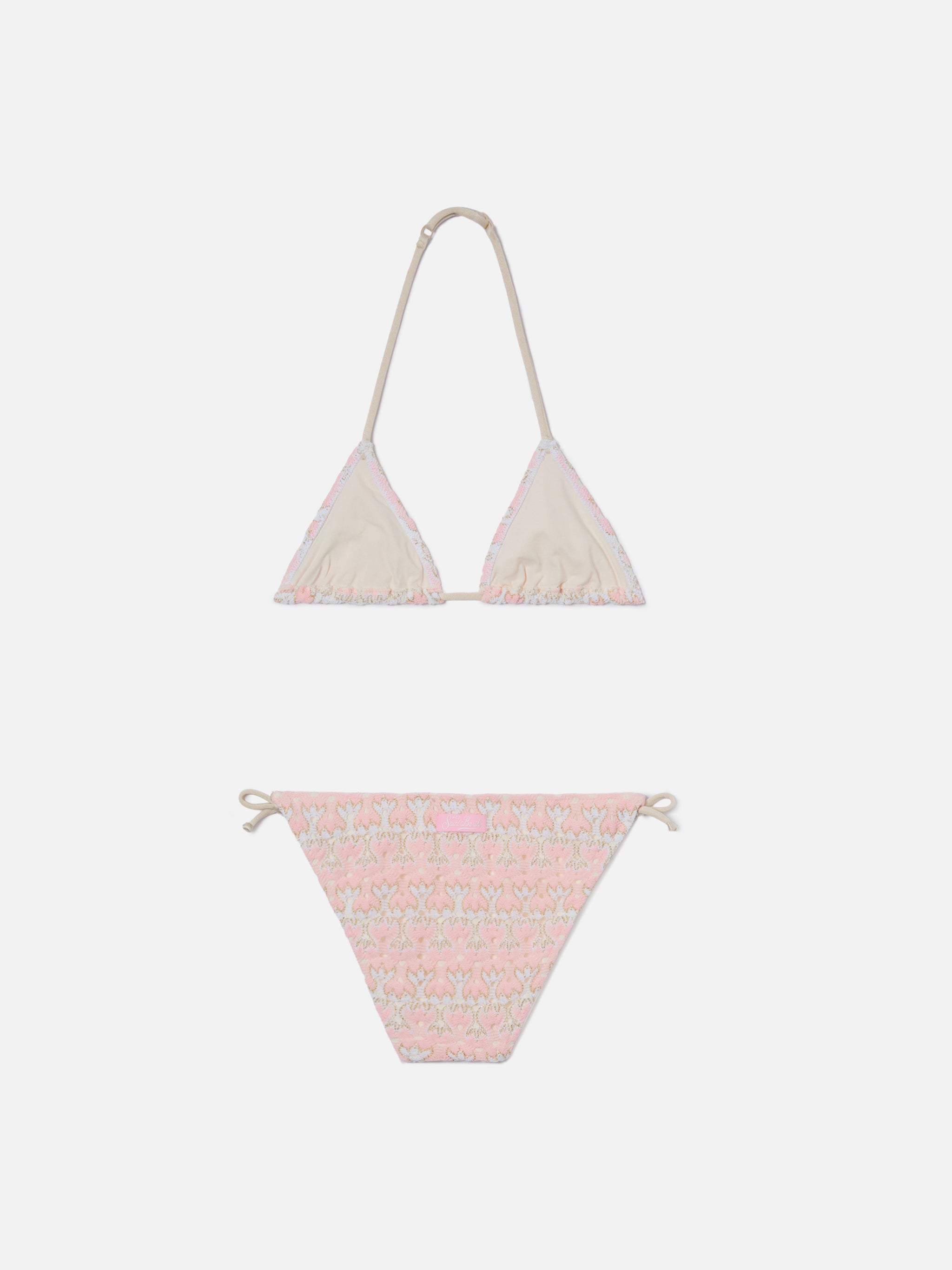 bikini-holly-mc2-saint-barth-rosa-e-panna-in-tessuto-raschel-floreale image 2