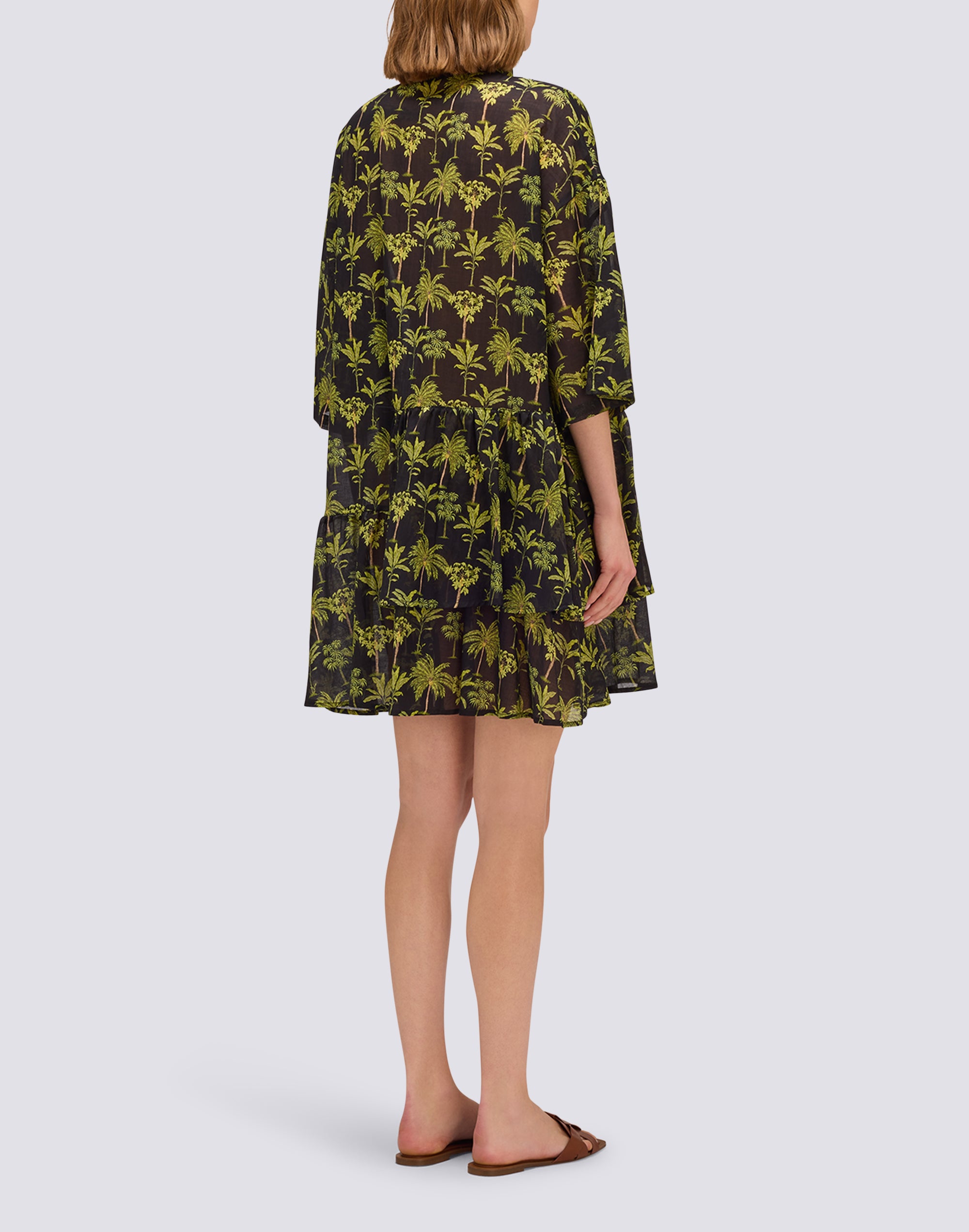 sundek-abito-donna-corto-voile-cotone-stampa-botanic image 2
