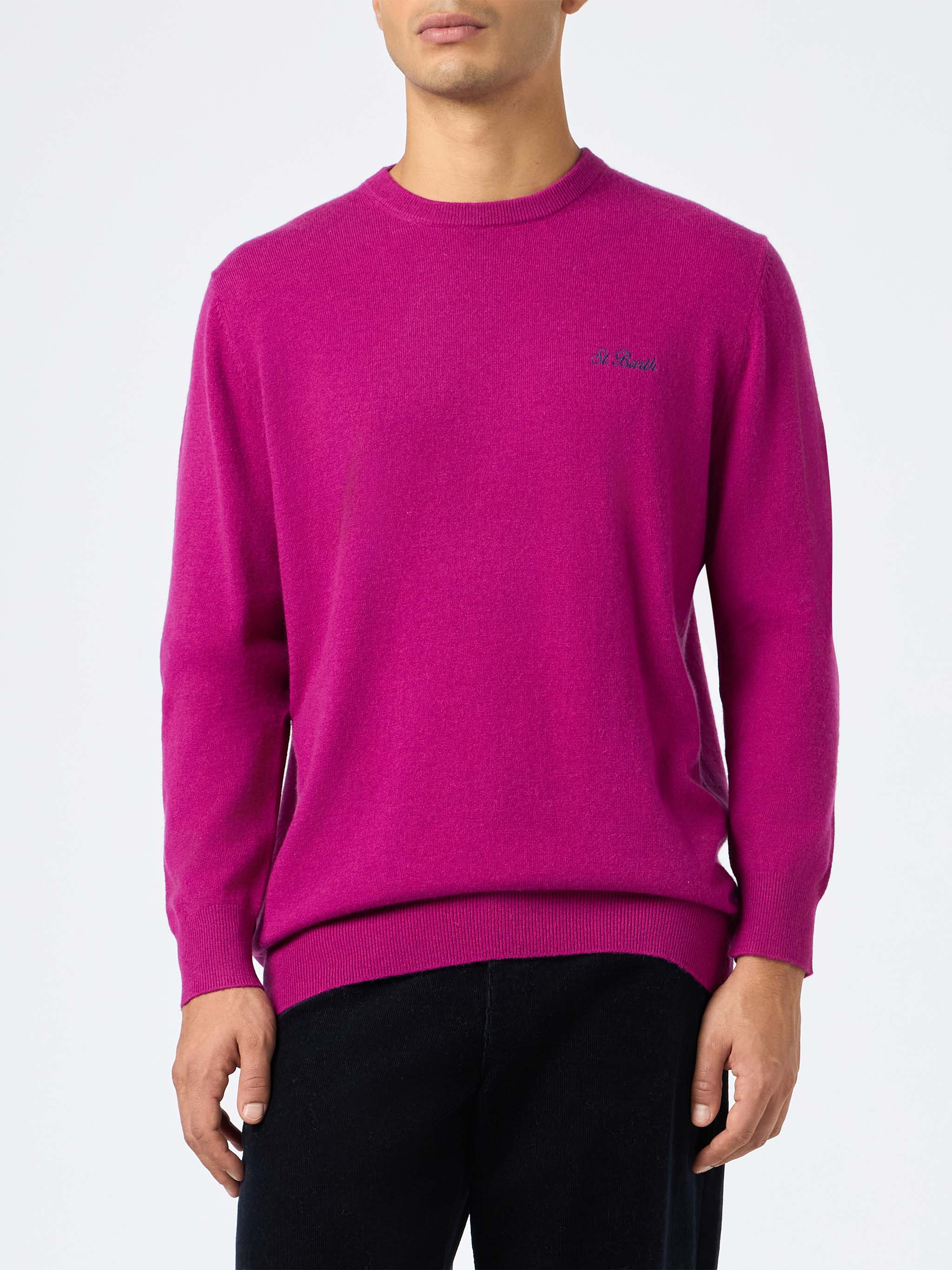 mc2-saint-barth-maglione-girocollo-regent-in-misto-cashmere-peonia-vestibilit-re image 1