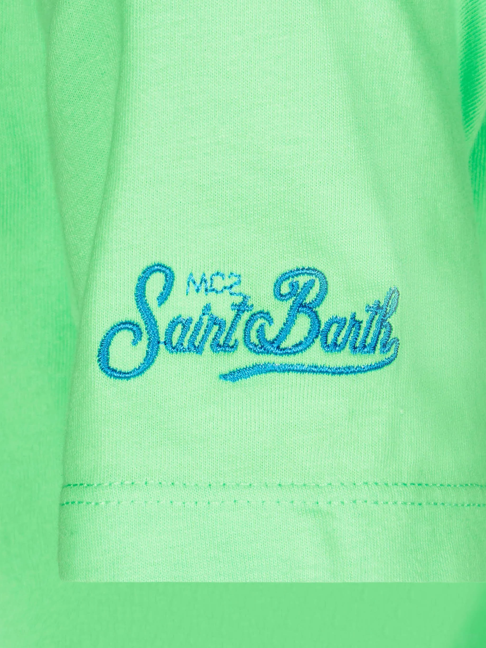 mc2-saint-barth-t-shirt-bambino-peanuts-t-shirt-in-cotone-verde-con-stampa-snoop image 2