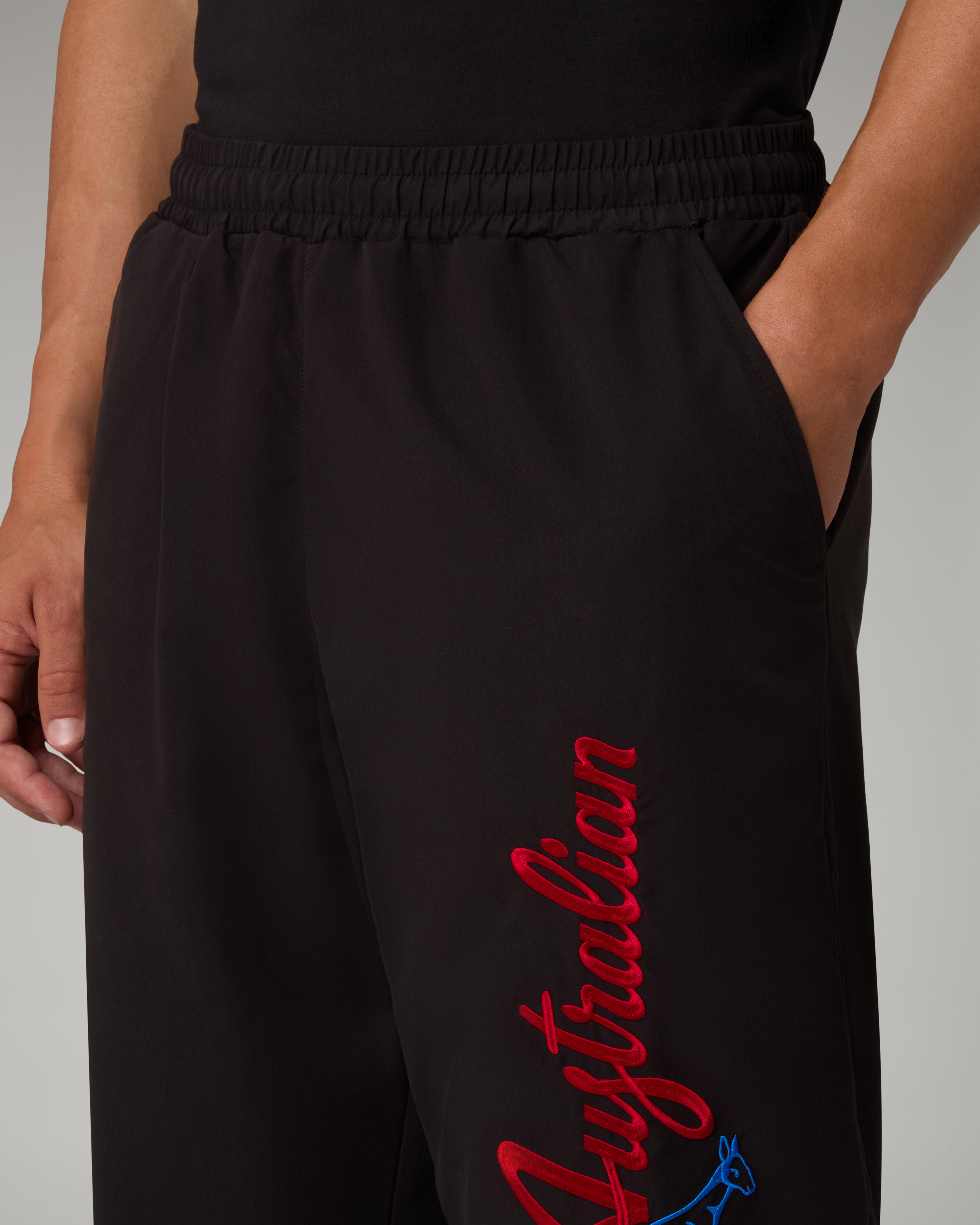 australian-bumper-logo-microtouch-pantalone-tuta-uomo-nero image 4