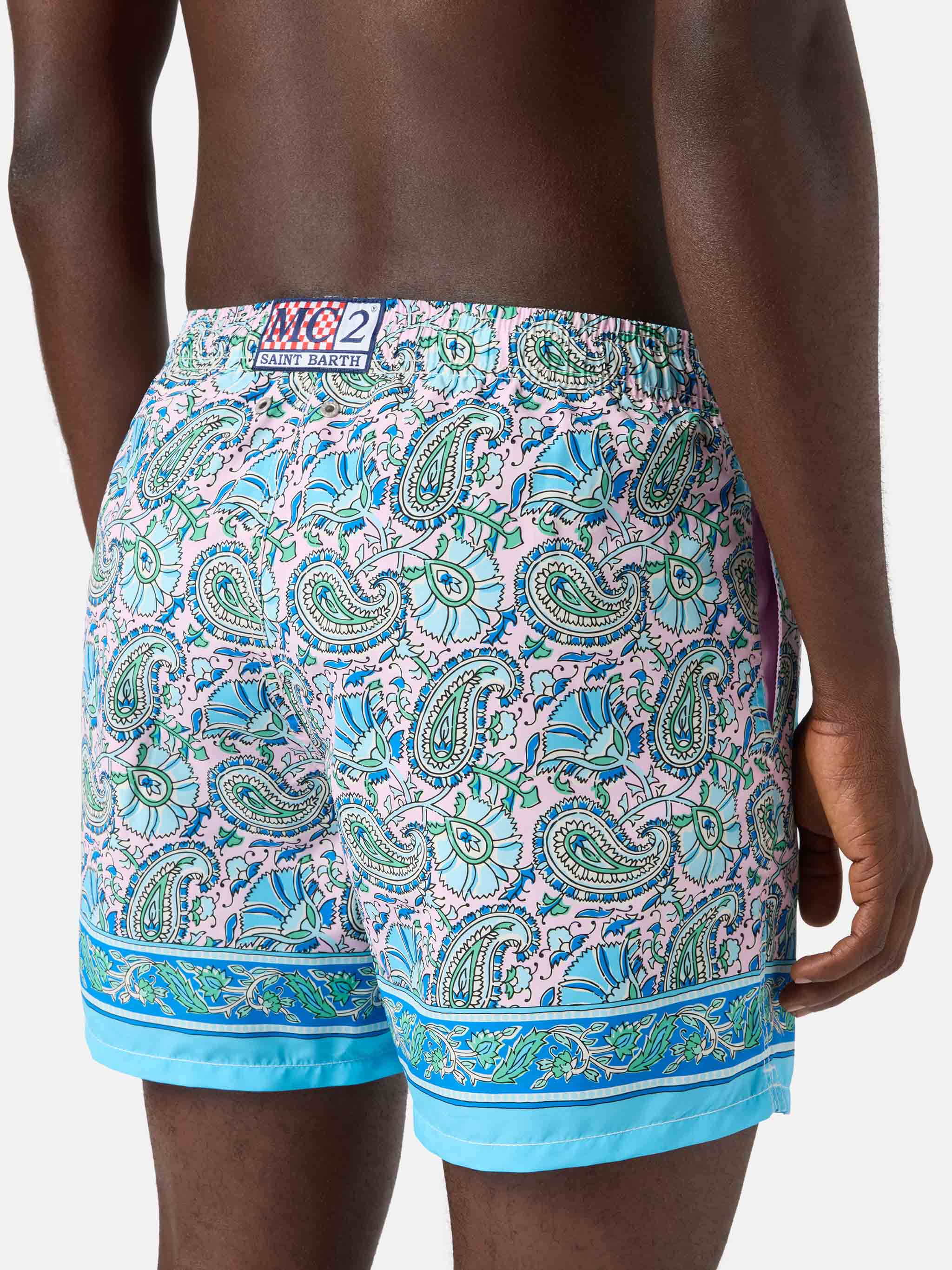 mc2-saint-barth-gustavia-costume-mare-uomo-paisley-rosa-special-edition image 7