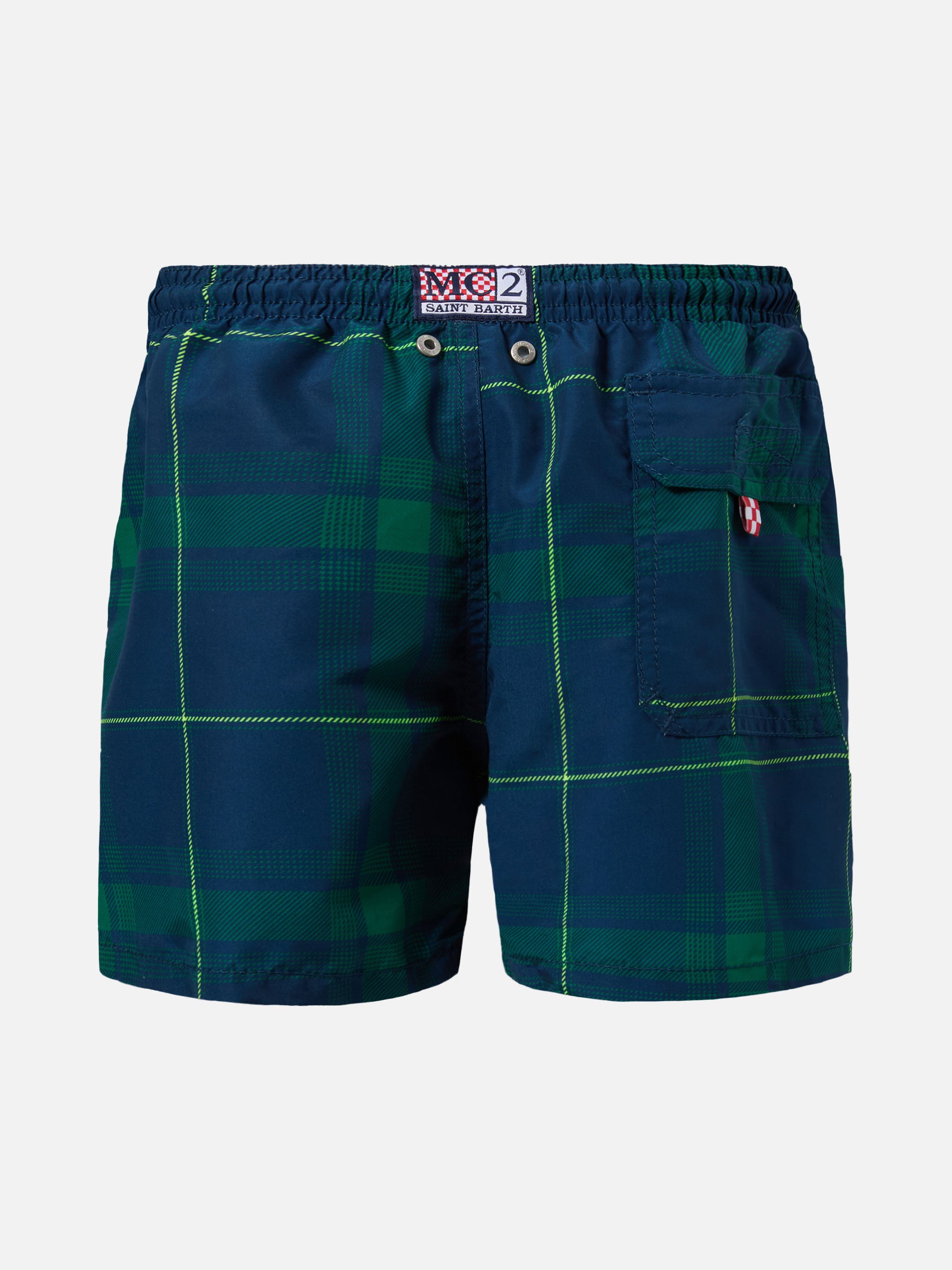 mc2-saint-barth-jean-costume-mare-bambino-blu-stampa-tartan-media-lunghezza image 2