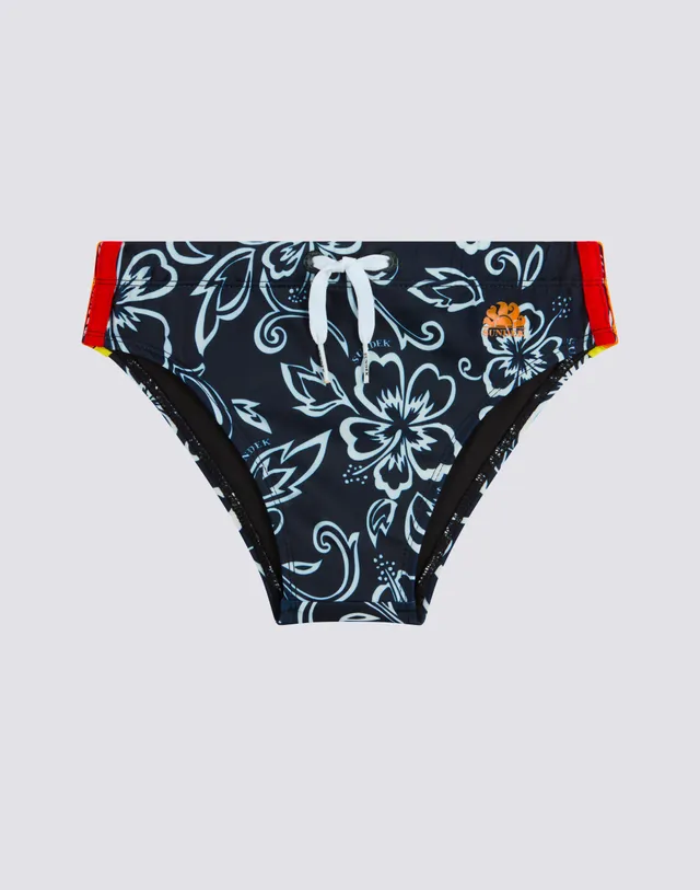 sundek-diwalter-b279ssl41ia-slip-mare-mini-bimbo-stampa-hibiscus image 1