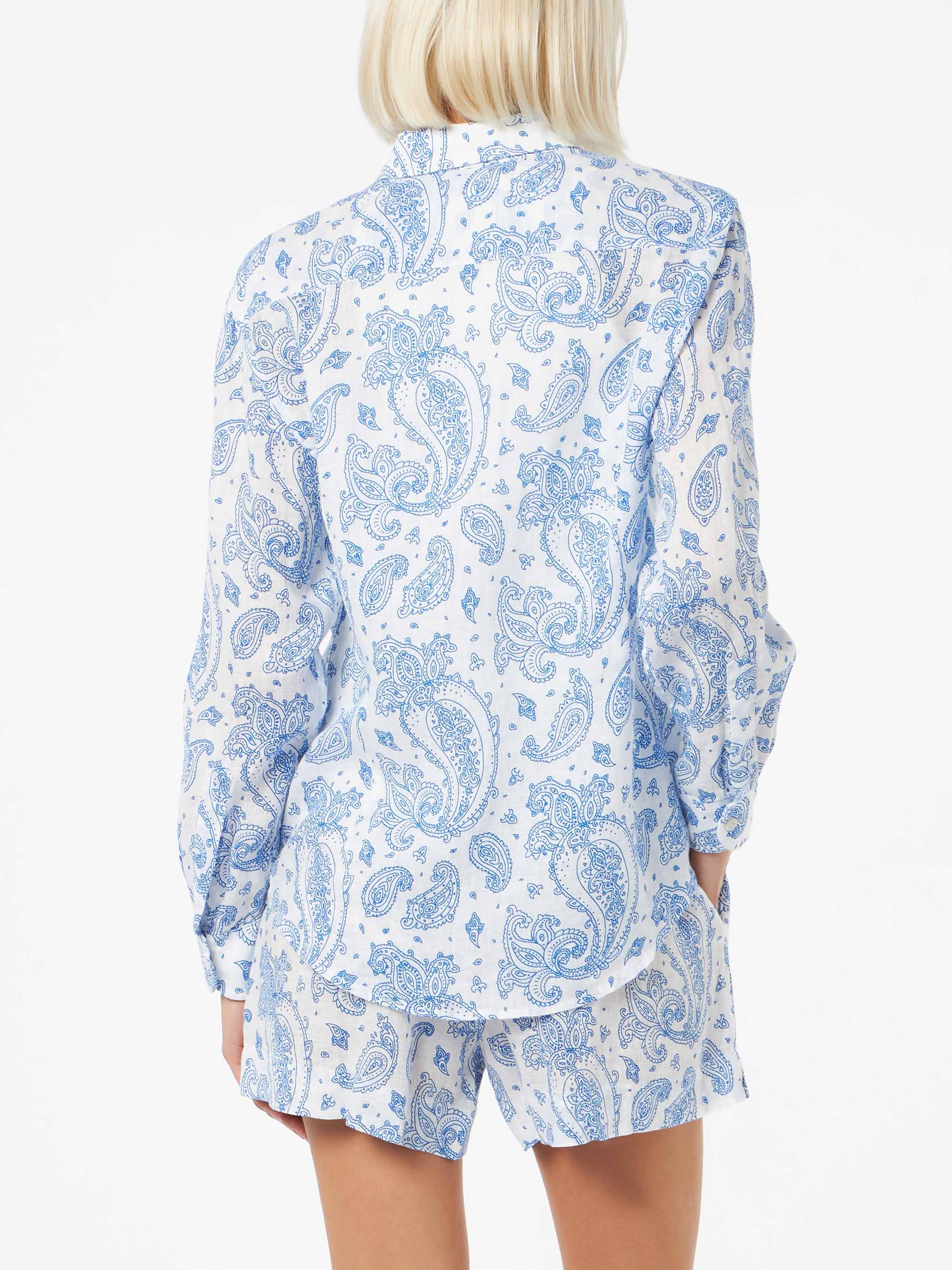 camicia-meredith-mc2-saint-barth-in-lino-stampa-paisley image 2