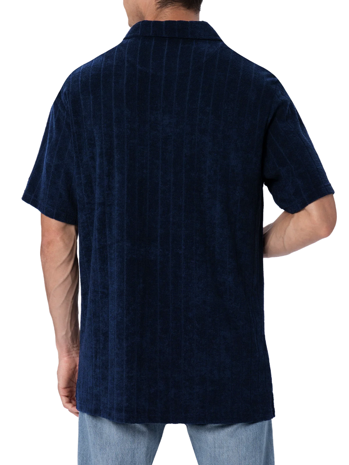 mc2-saint-barth-jeremy-polo-uomo-spugna-a-righe-blu image 3