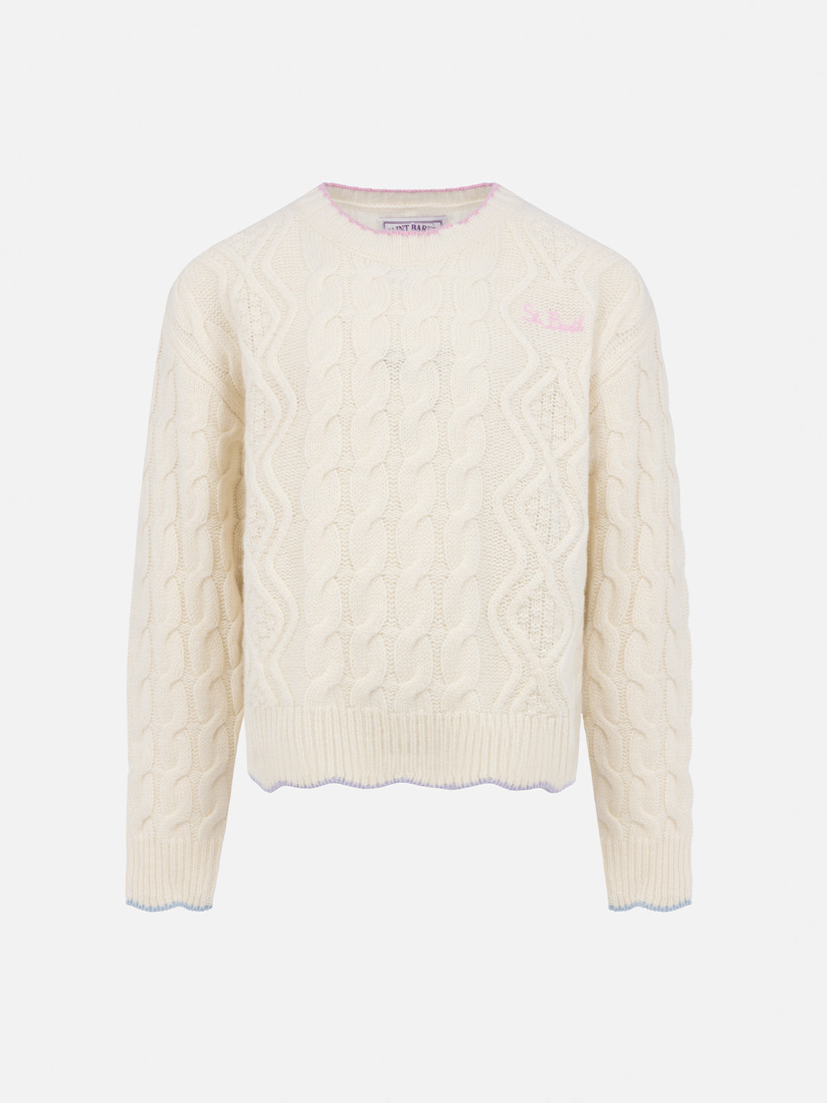 mc2-saint-barth-maglione-gretta-da-bambina-bianco-tricot-aran-con-dettagli-a-con image 1