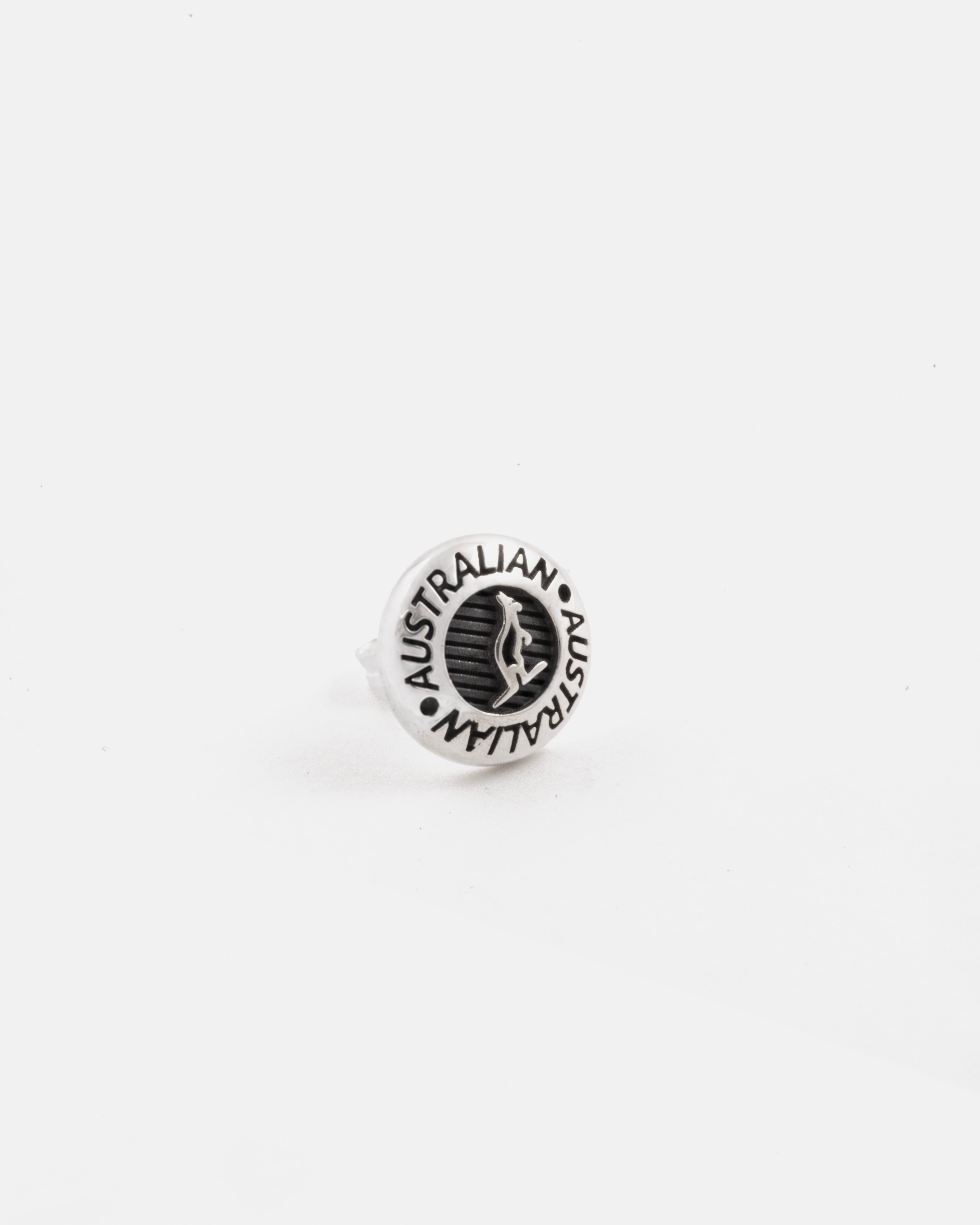 australian-icon-dome-orecchino-mono-lobo-rotondo-12-mm-silver image 1