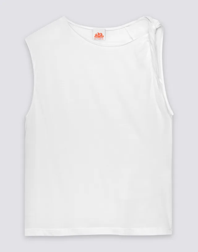 sundek-canotta-donna-in-cotone-jersey-con-nodo-sulla-spalla-2 image 1