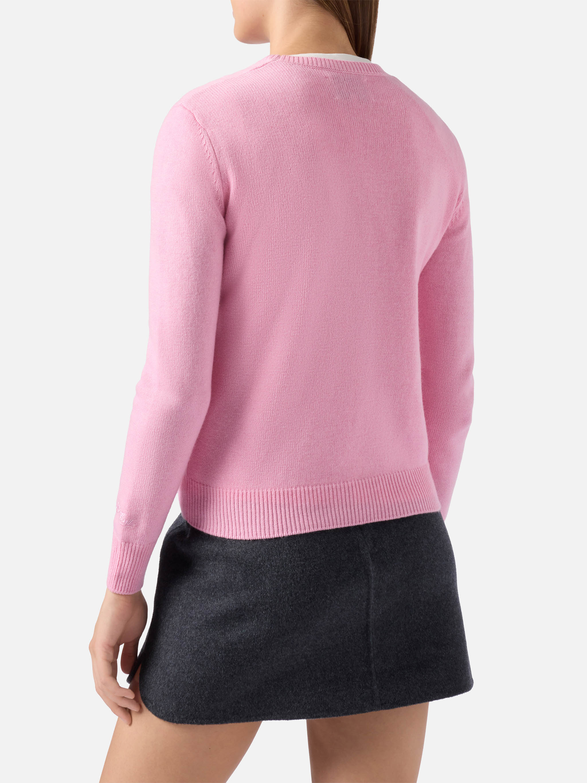 mc2-saint-barth-new-queen-maglione-donna-in-misto-cashmere-rosa-con-scritta-stra image 4