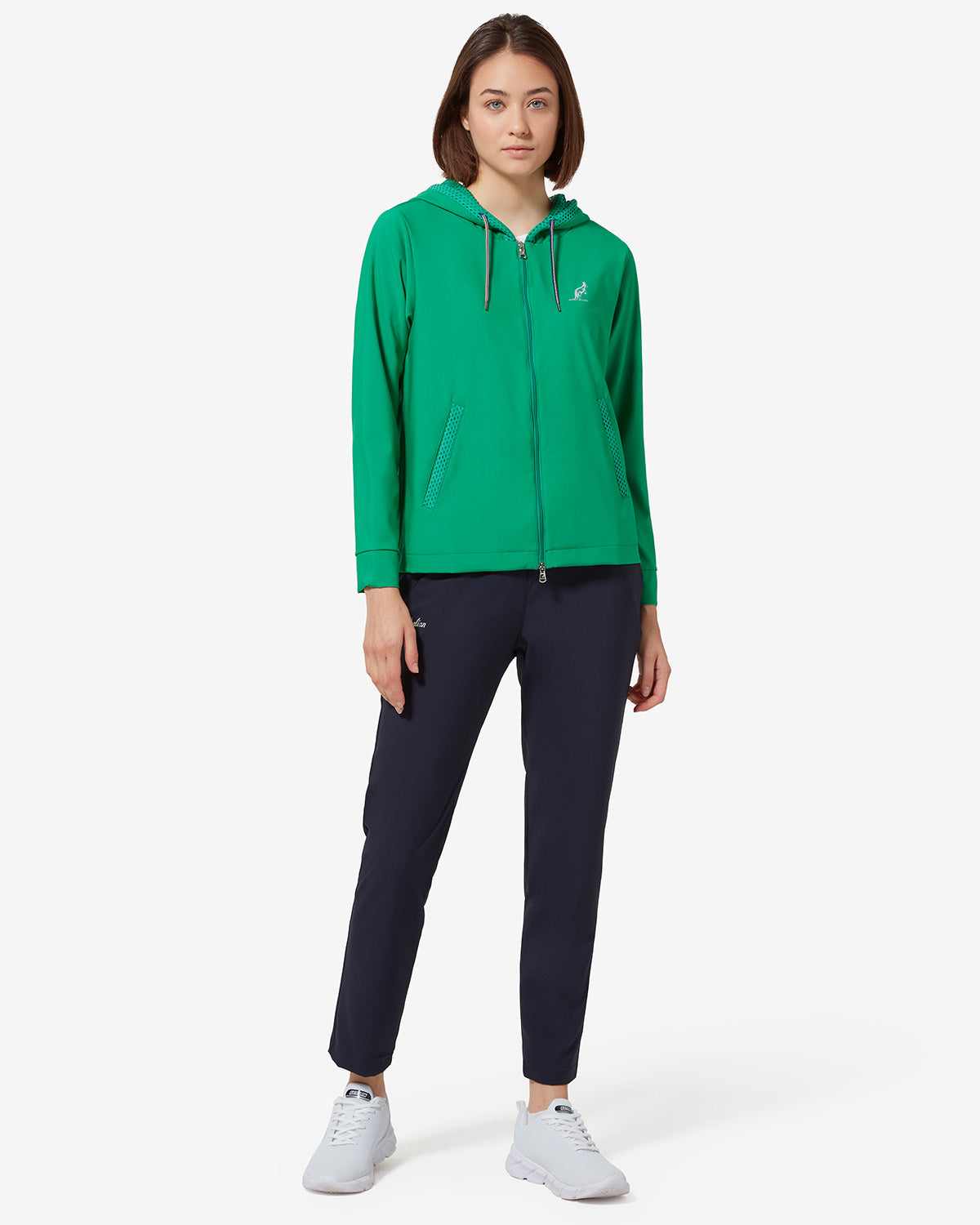 australian-shade-grid-tracksuit-tuta-sportiva-verde-con-cappuccio-e-logo-olograf image 1