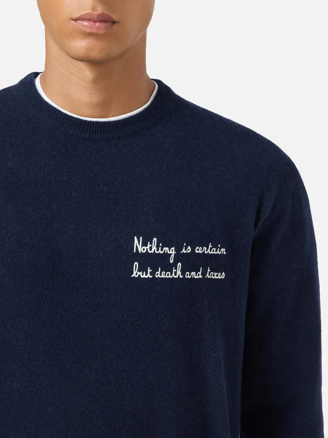 mc2-saint-barth-heron-light-maglione-girocollo-uomo-blu-navy-con-ricamo image 1