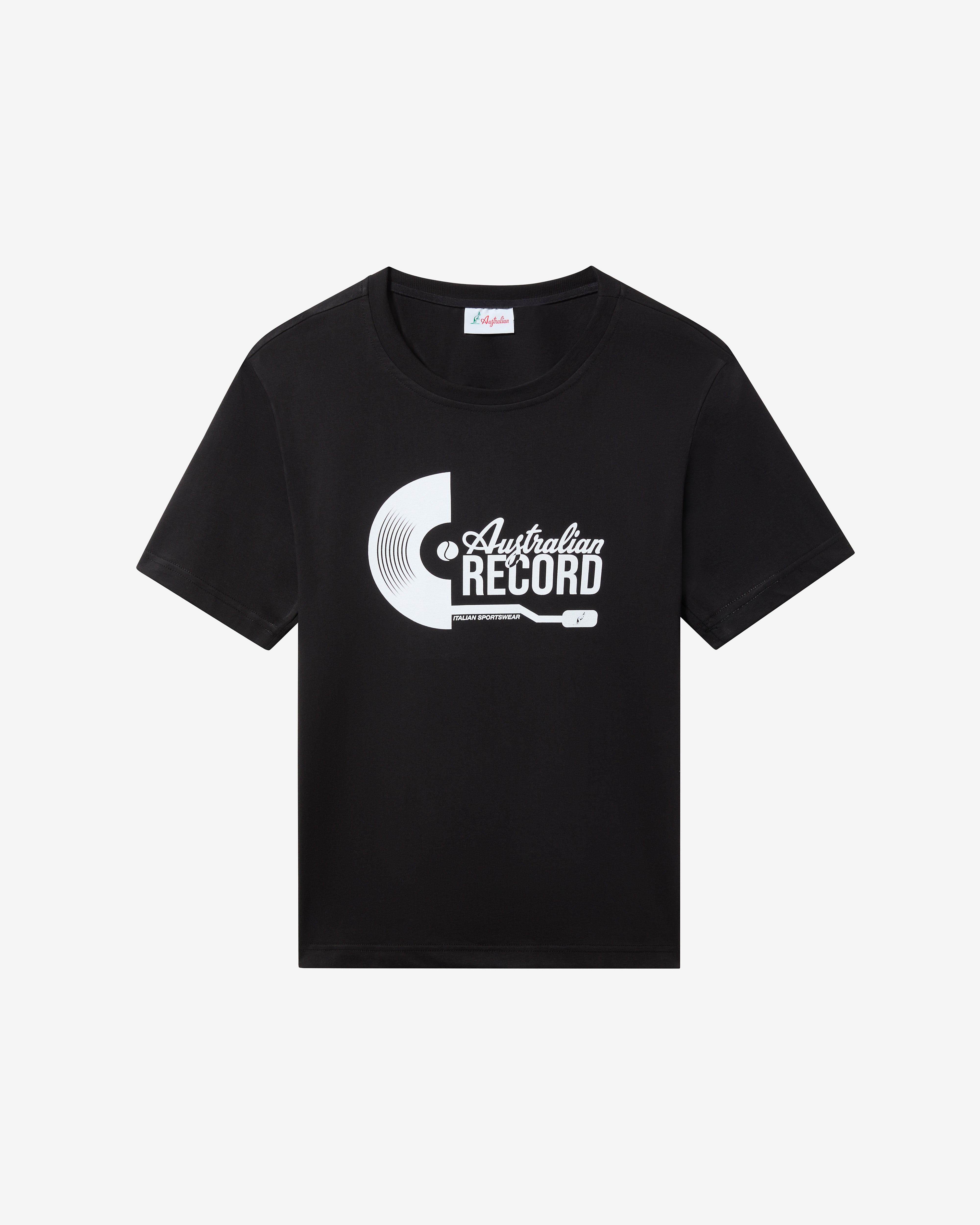 australian-record-t-shirt-in-cotone-nero-regular-fit image 4