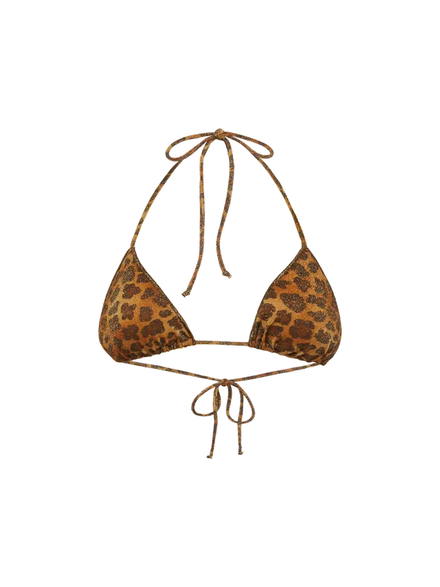 mc2-saint-barth-leah-top-bikini-triangolo-donna-lurex-animalier-marrone image 1