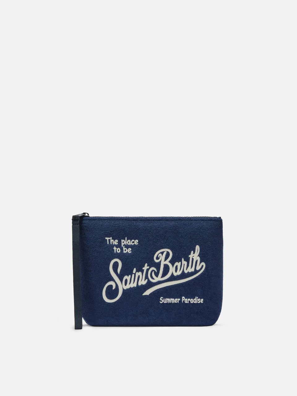 mc2-saint-barth-aline-pochette-effetto-spugna-blu-navy image 1
