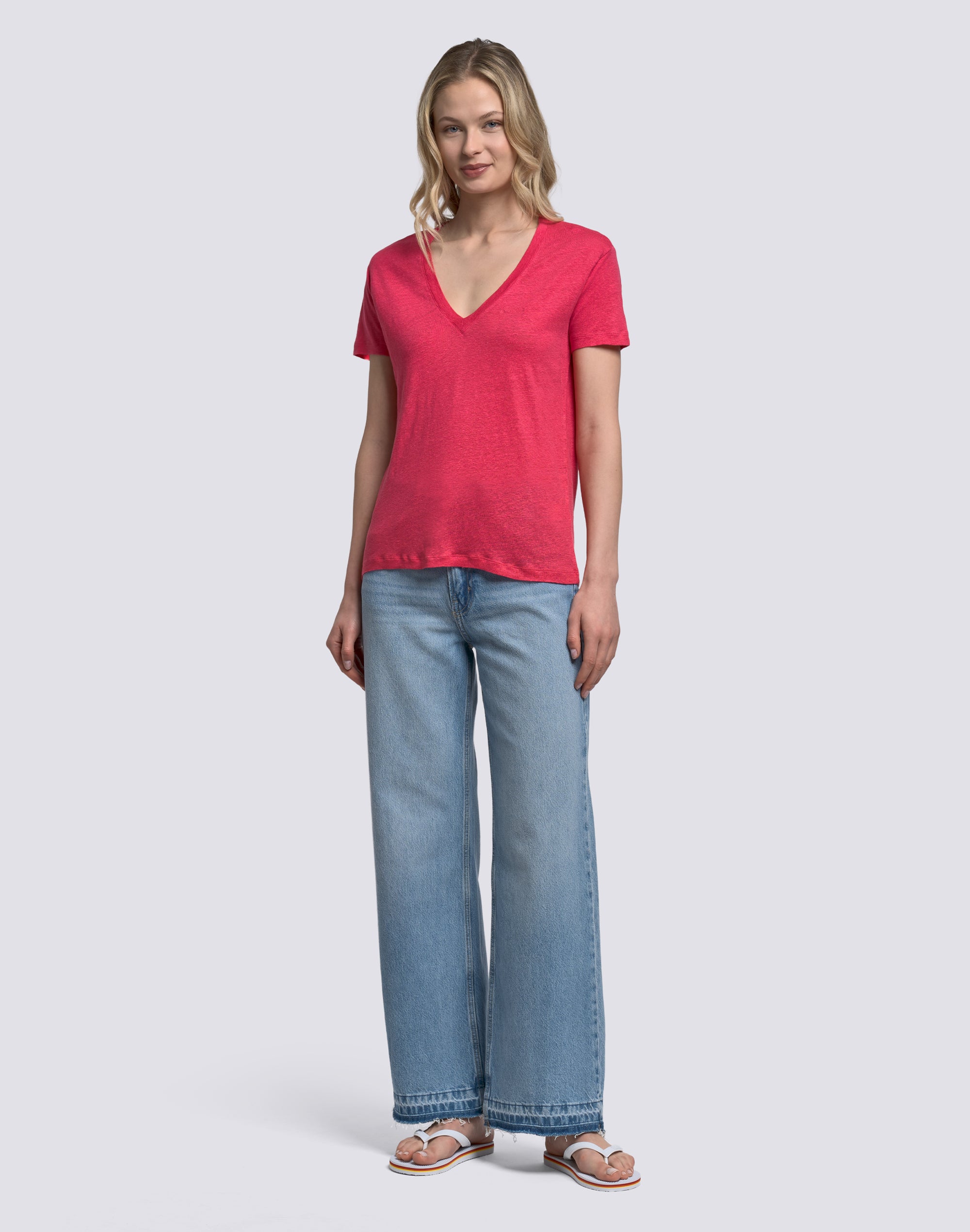 sundek-t-shirt-donna-a-mezze-maniche-in-lino image 3
