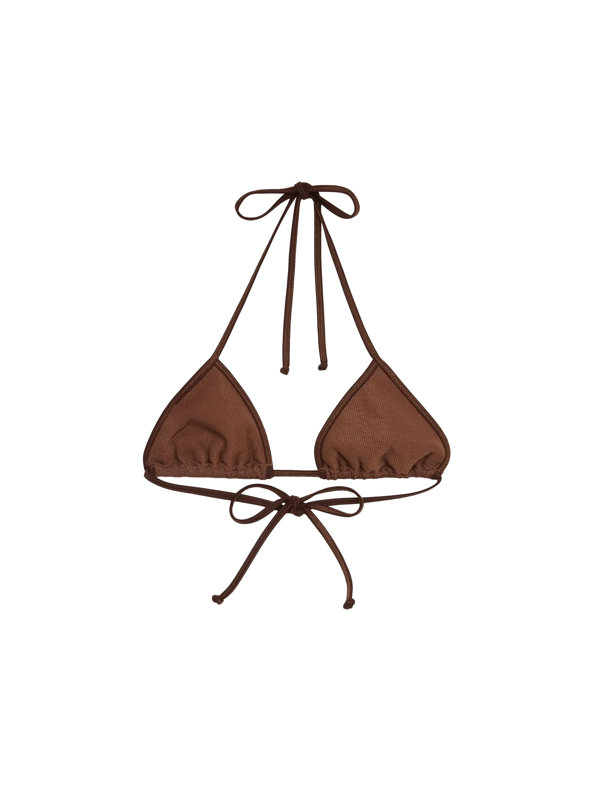 mc2-saint-barth-leah-top-bikini-triangolo-crinkle-marrone image 2