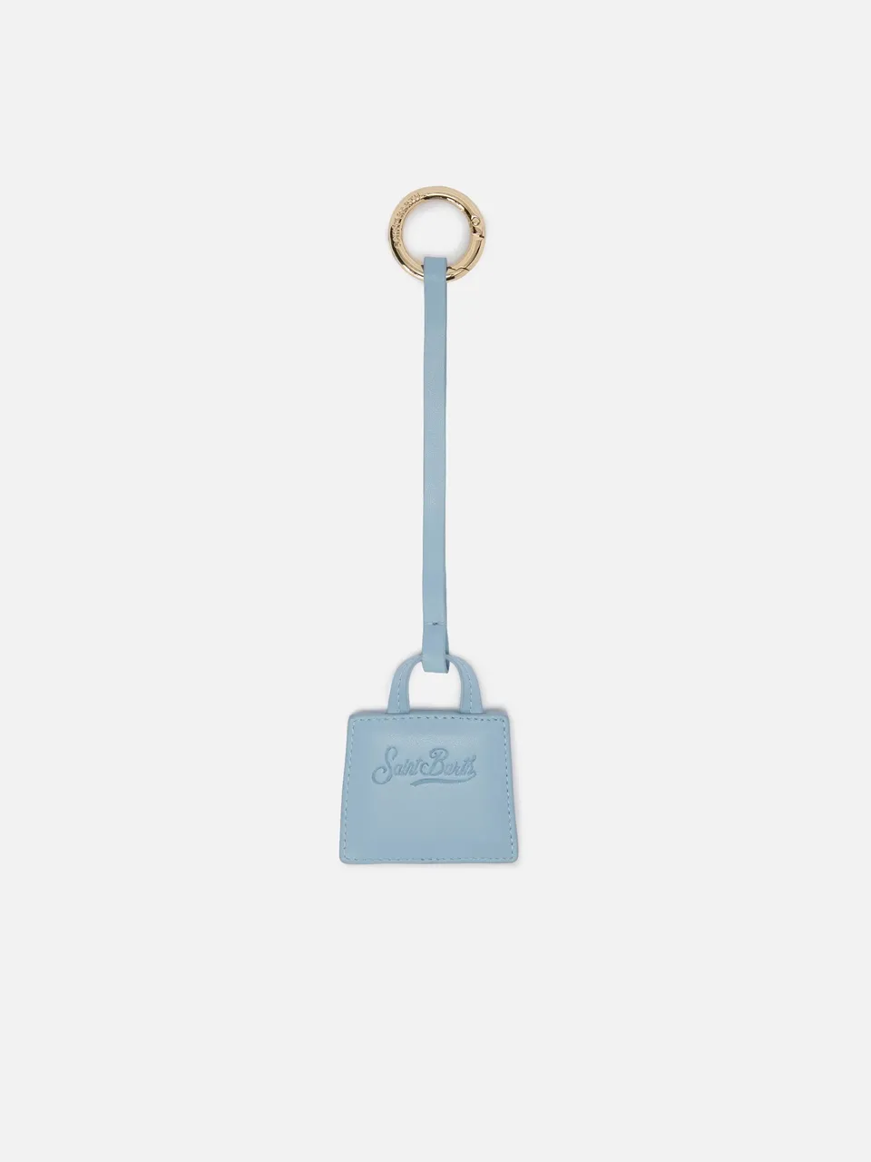 mc2-saint-barth-bag-charm-in-pelle-azzurra-con-anello-logato image 1