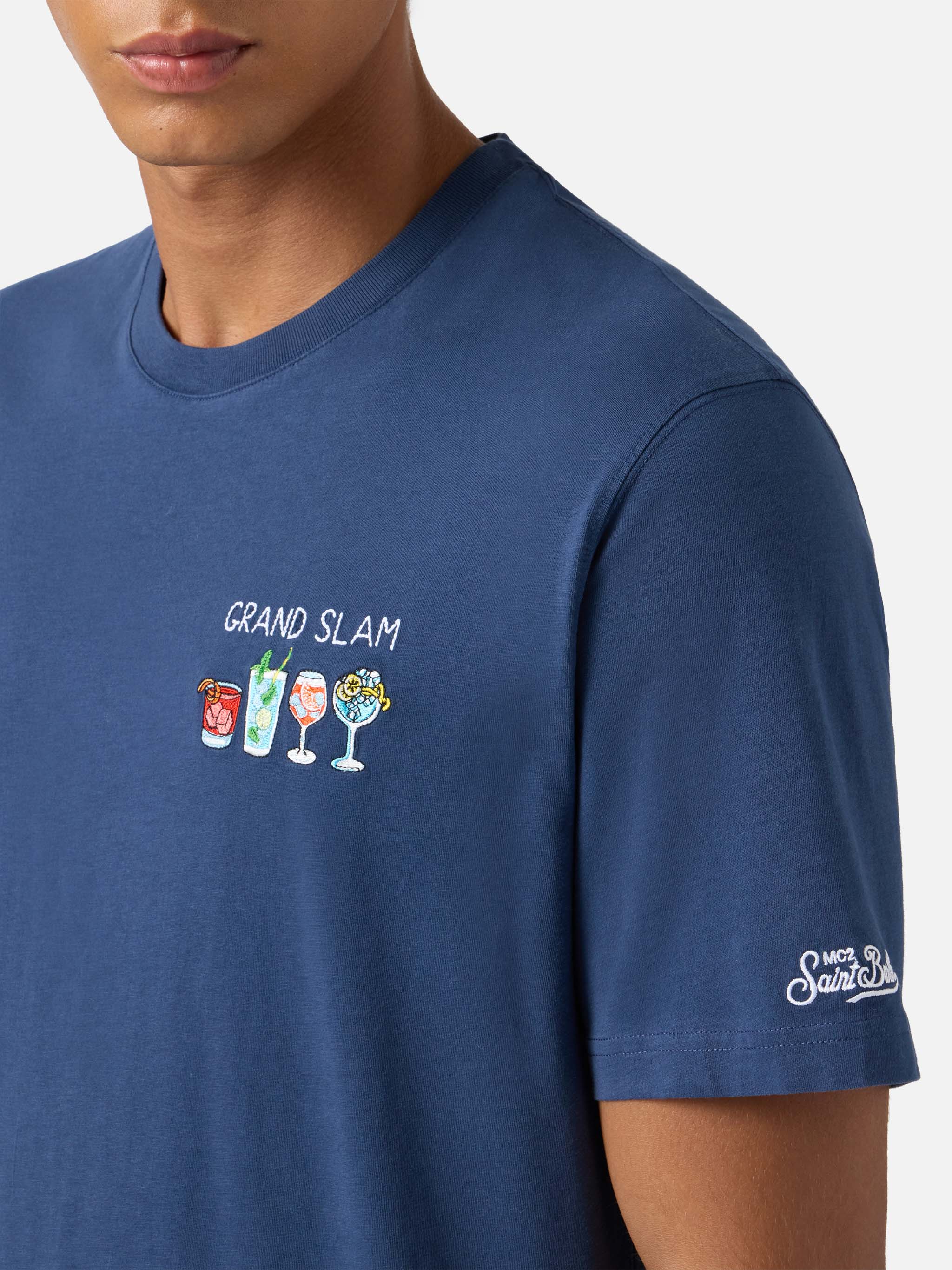 mc2-saint-barth-arnott-t-shirt-uomo-blu-navy-cotone-organico-grand-slam image 1