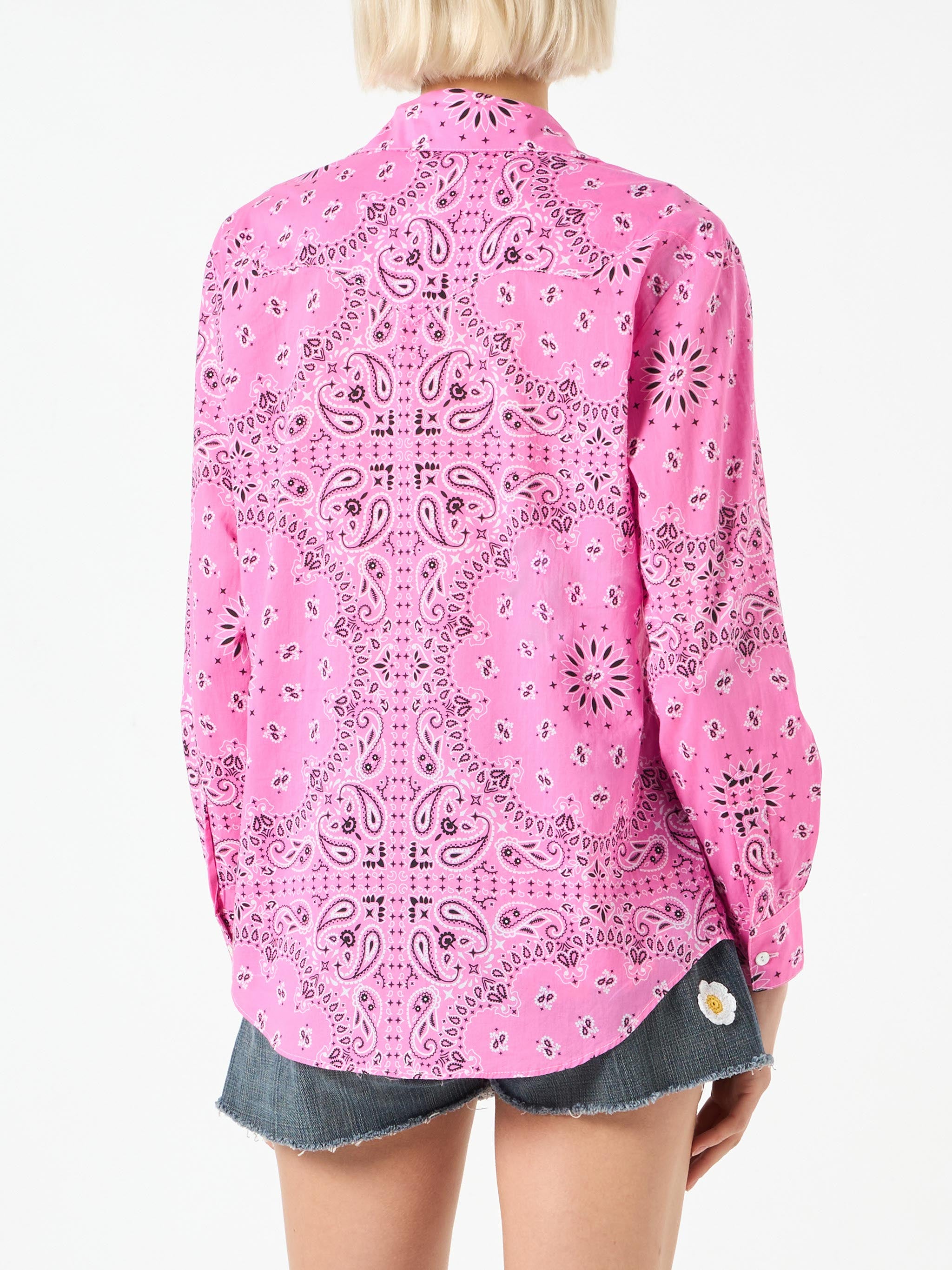 mc2-saint-barth-camicia-amaya-texana-stampa-bandana-rosa image 3