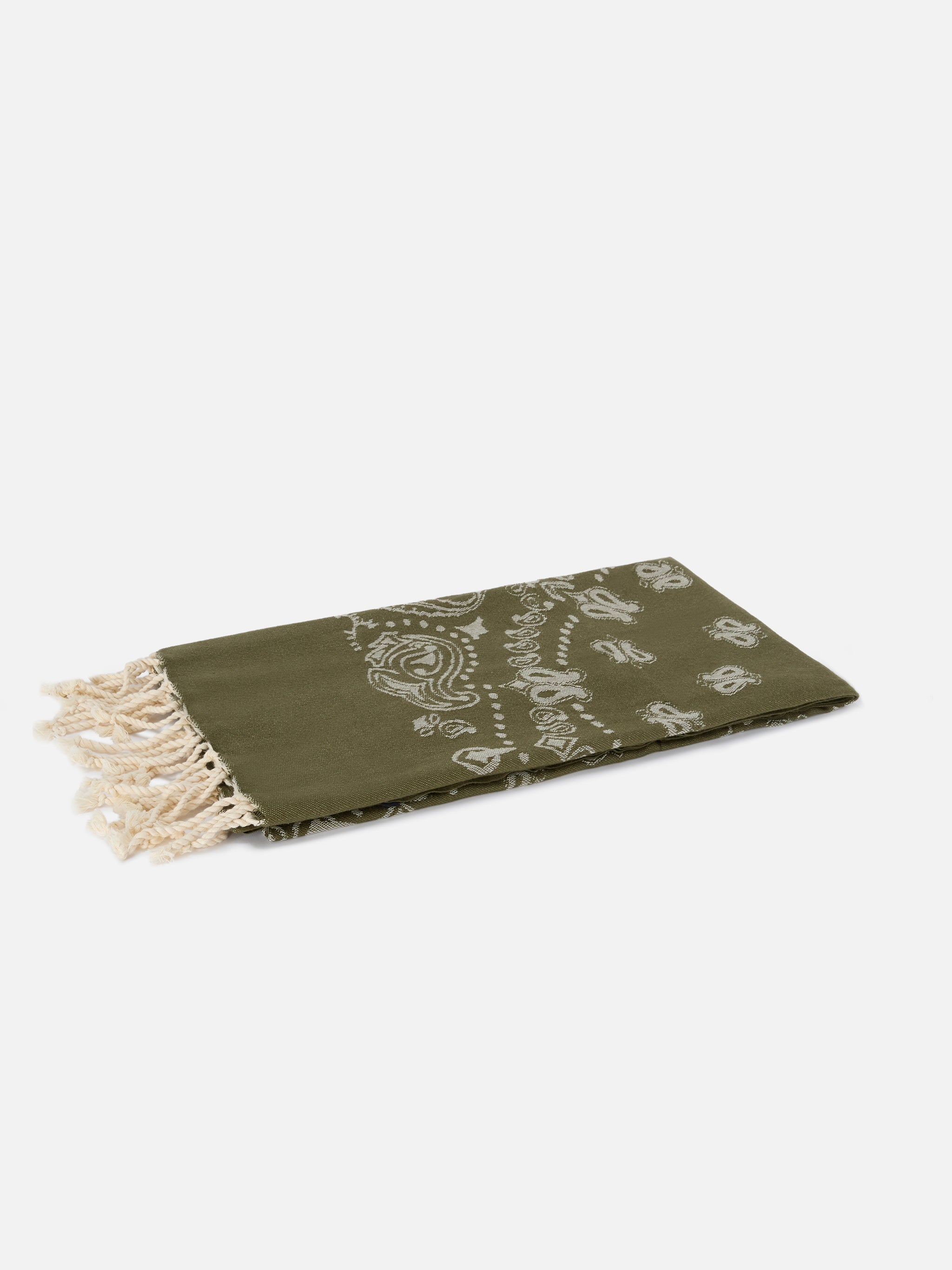 mc2-saint-barth-foutas-fout009-telo-mare-in-cotone-jacquard-bandana-verde-milita image 3