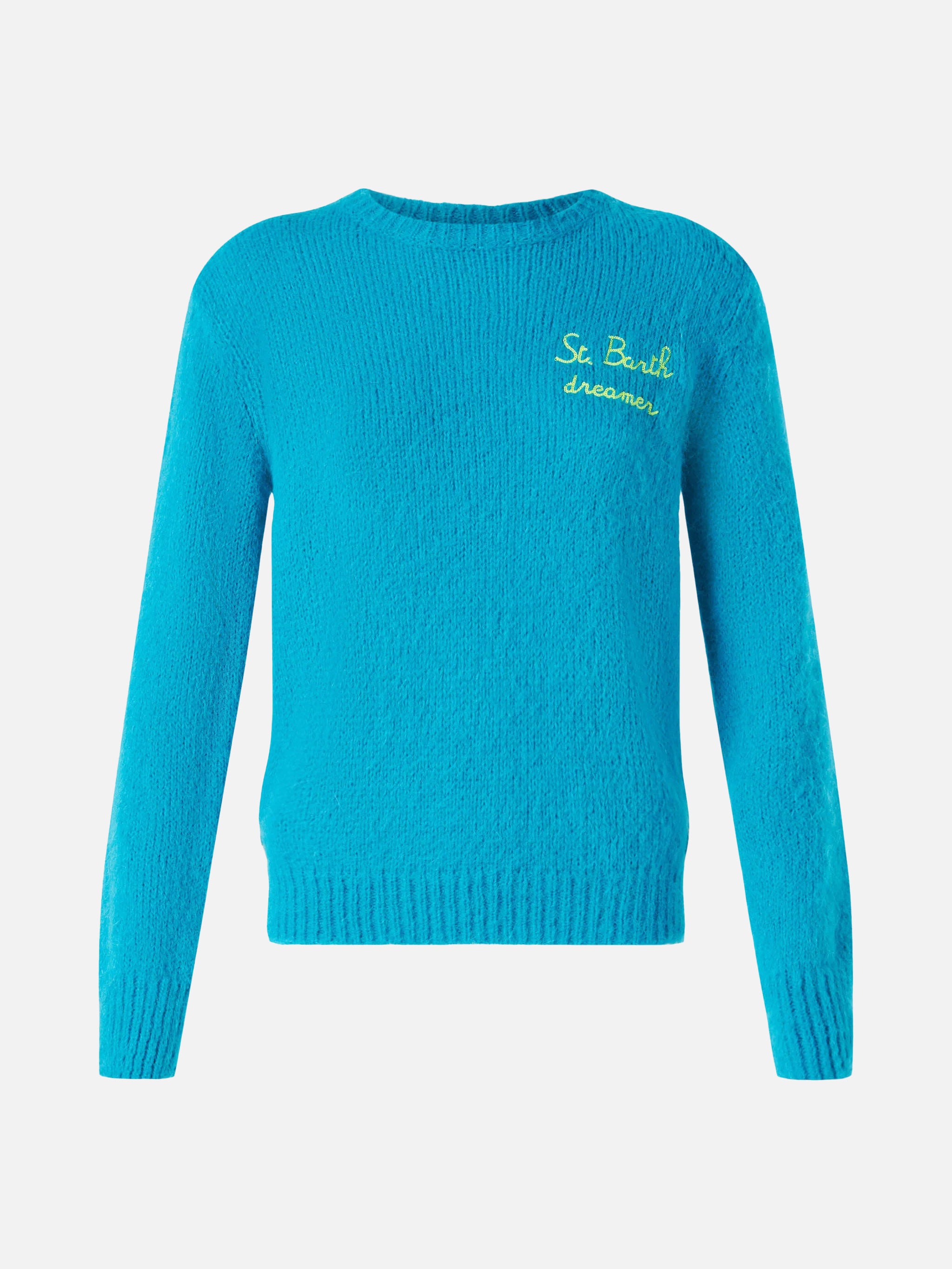 mc2-saint-barth-new-queen-maglia-brushed-azzurra-ricamo-dreamer image 3