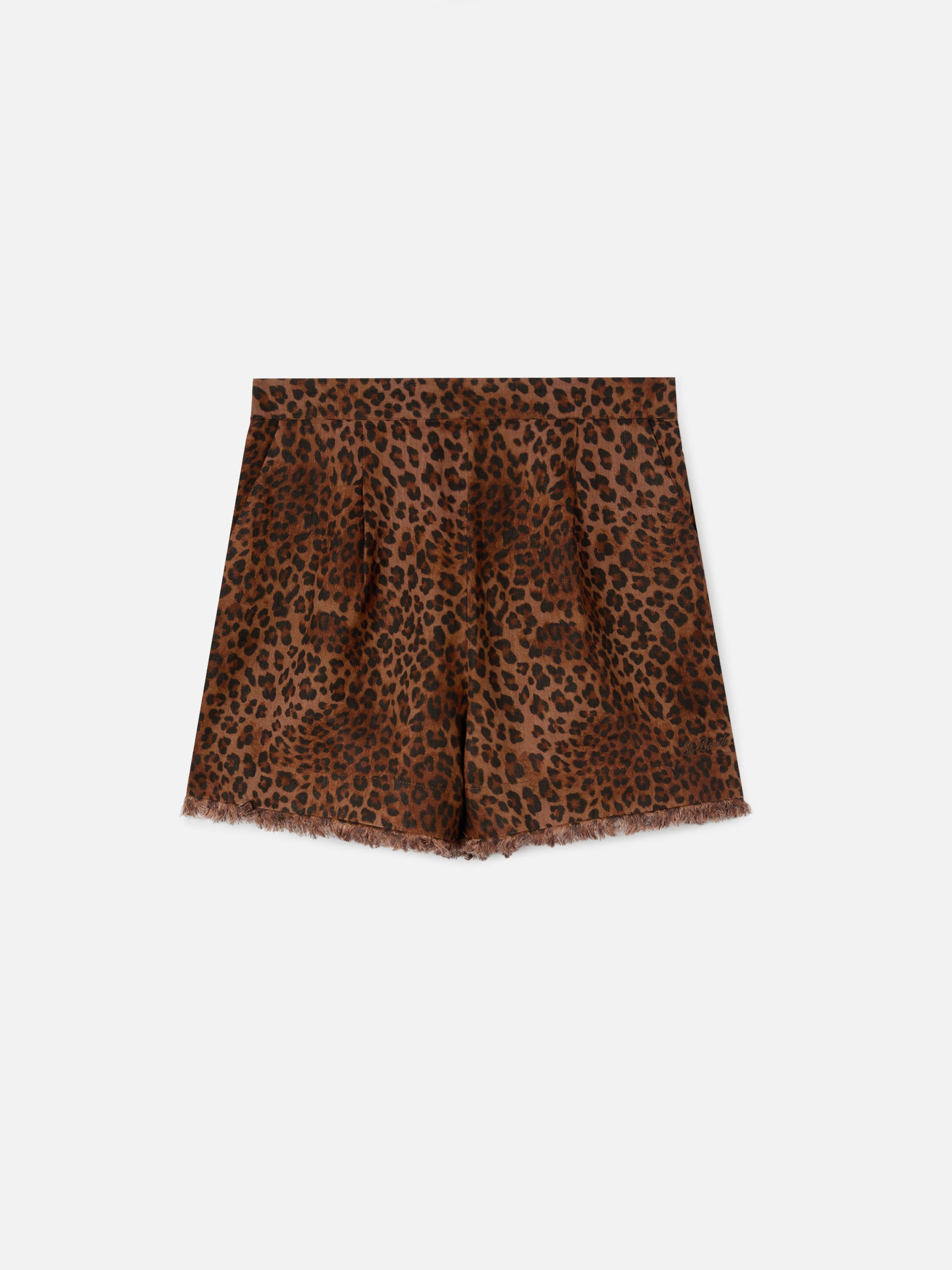 mc2-saint-barth-amani-short-donna-lino-stampa-leopardata image 5