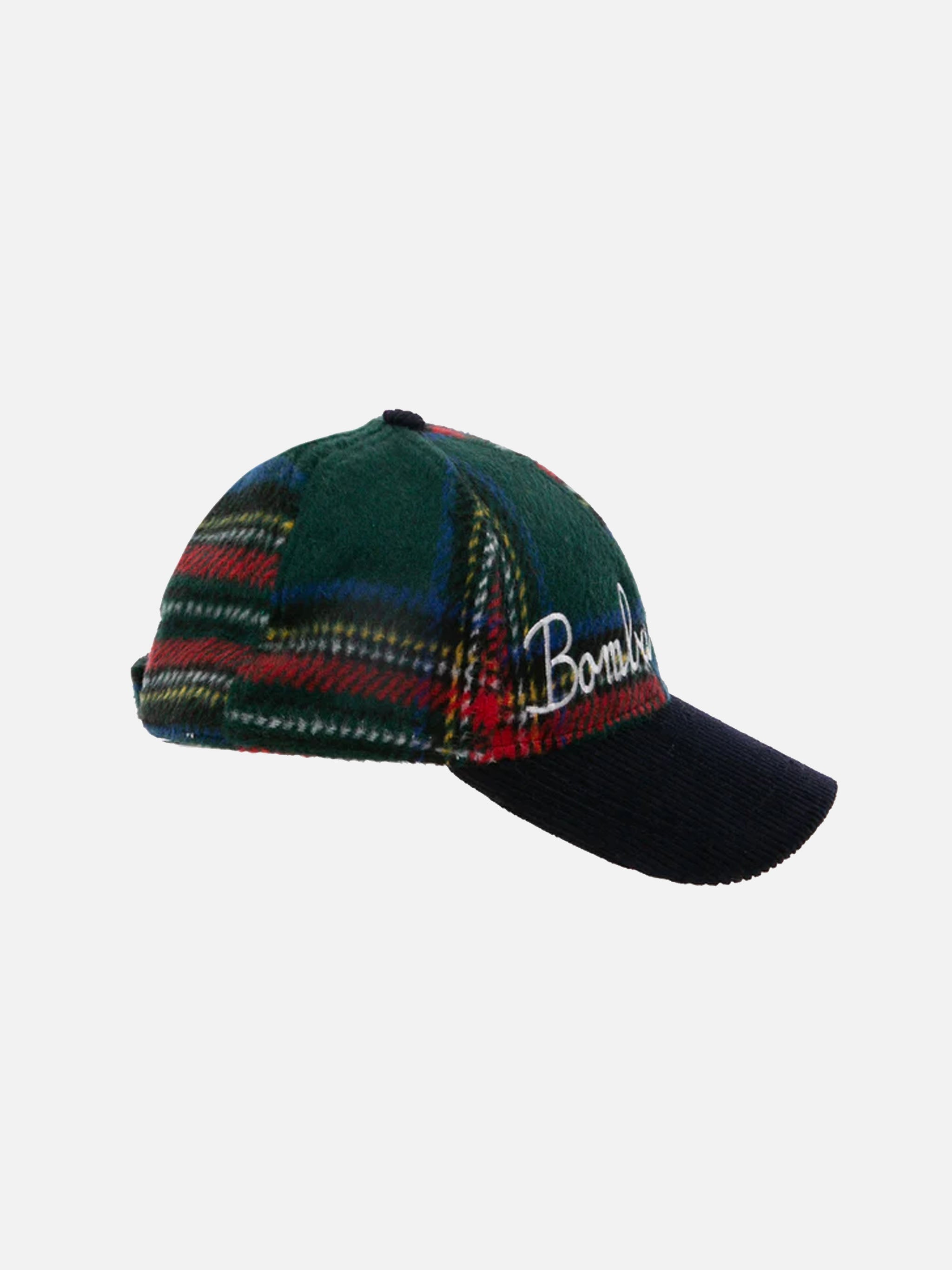 mc2-saint-barth-berretto-da-baseball-tartan-con-ricamo-bombardino-unisex-taglia- image 3