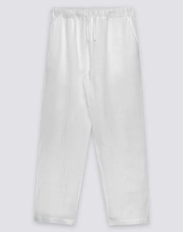 sundek-pantaloni-lunghi-uomo-a-vita-elasticata-in-lino image 1