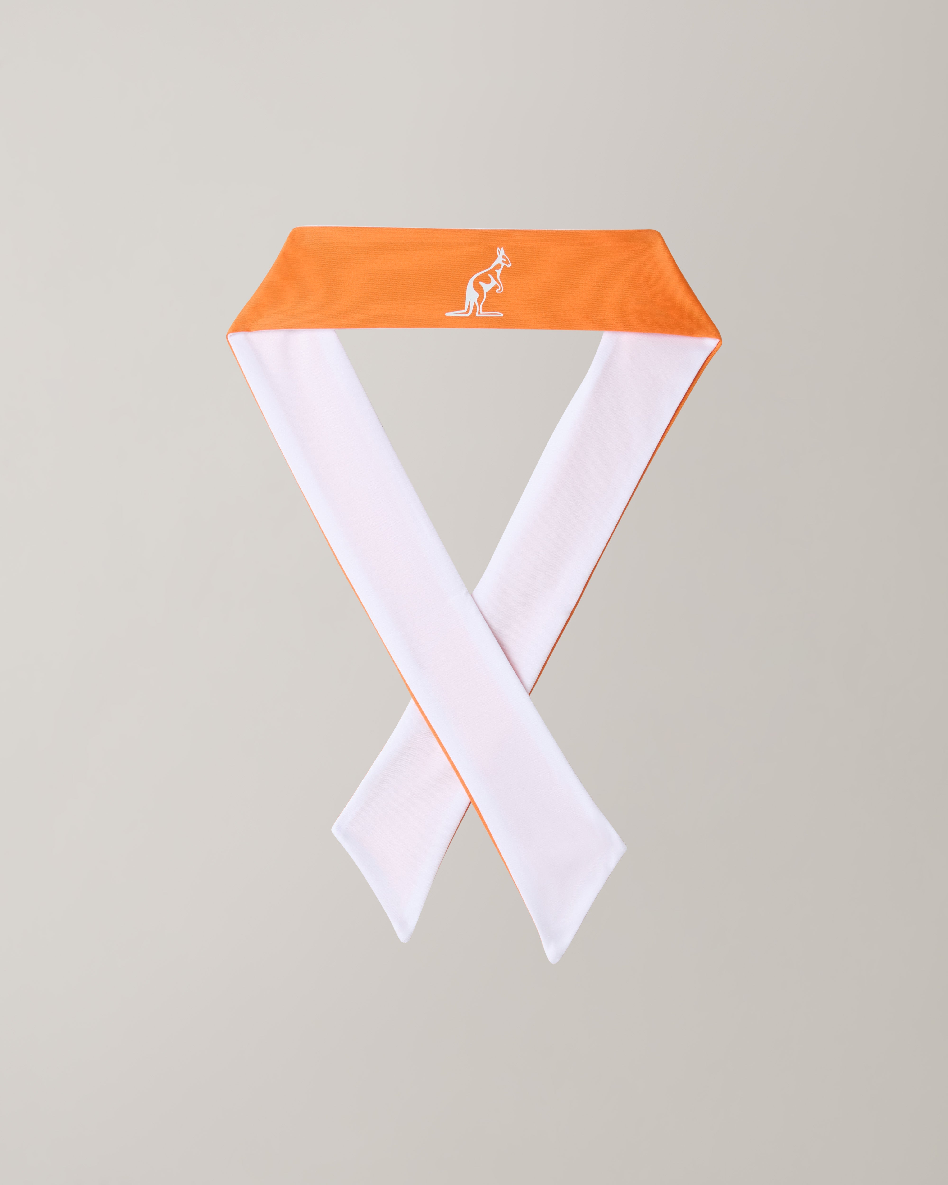 australian-bi-color-sweatband-fascia-tennis-bicolore-arancio-acceso image 1