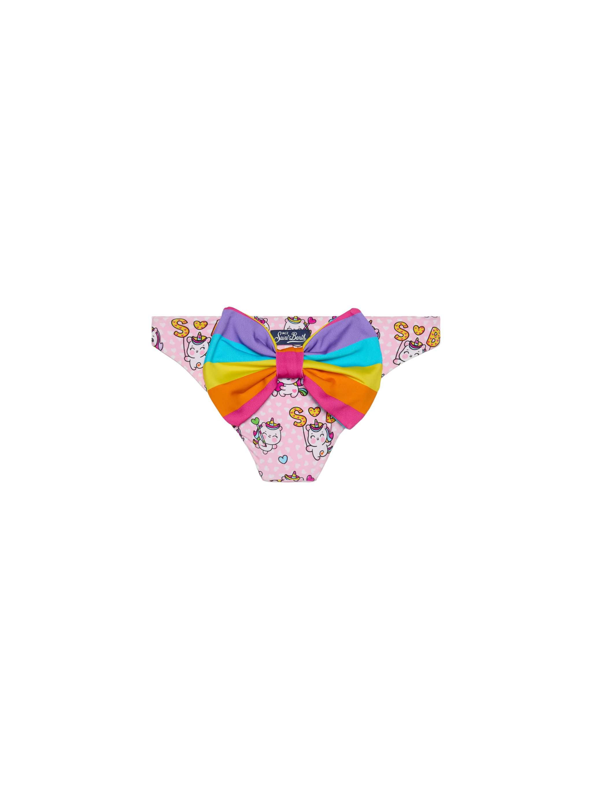 mc2-saint-barth-virgo-slip-mare-bambina-con-stampa-unicorno-rosa image 1