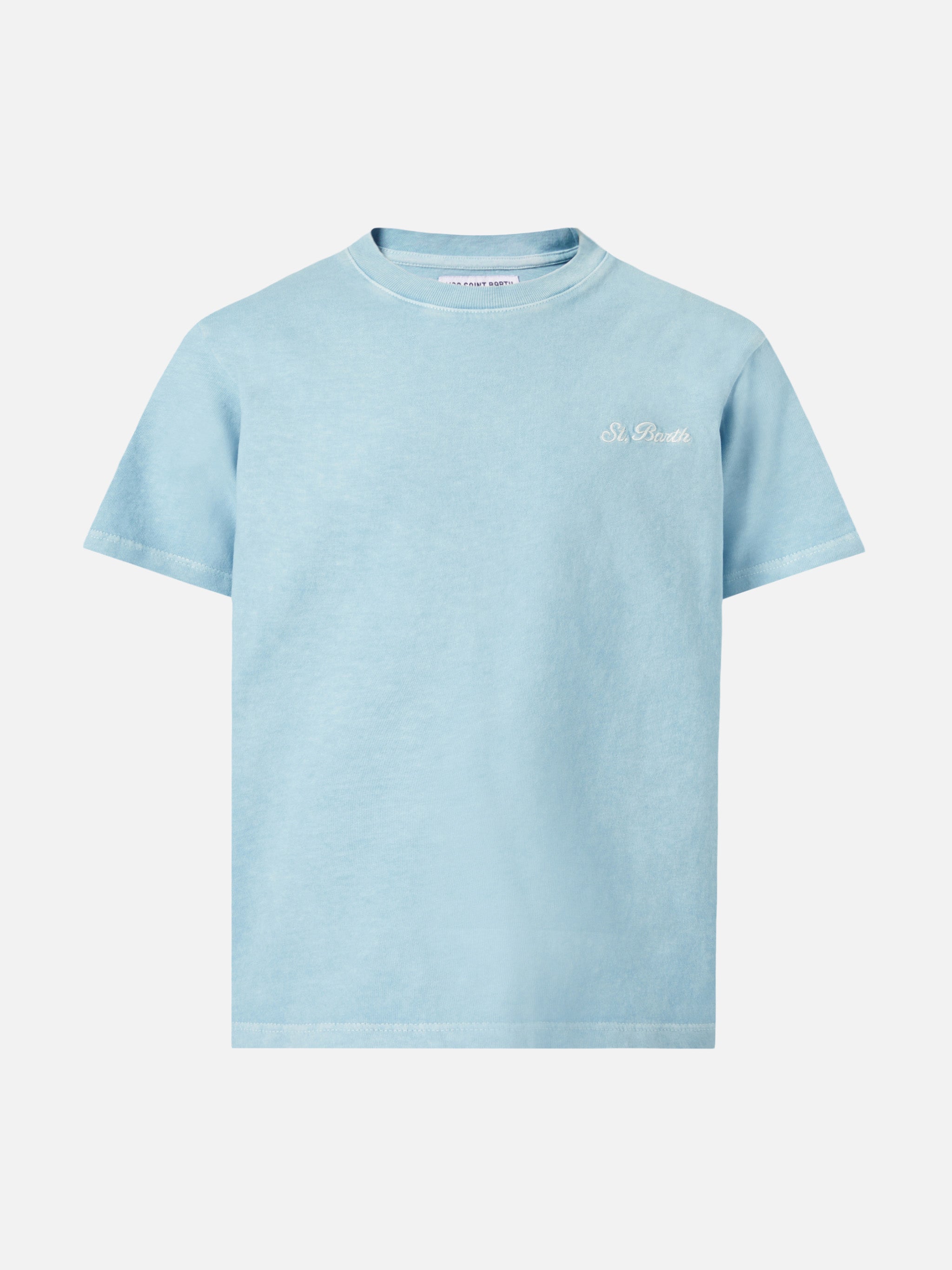 mc2-saint-barth-cameron-t-shirt-bambino-cotone-pesante-azzurro-vintage image 1