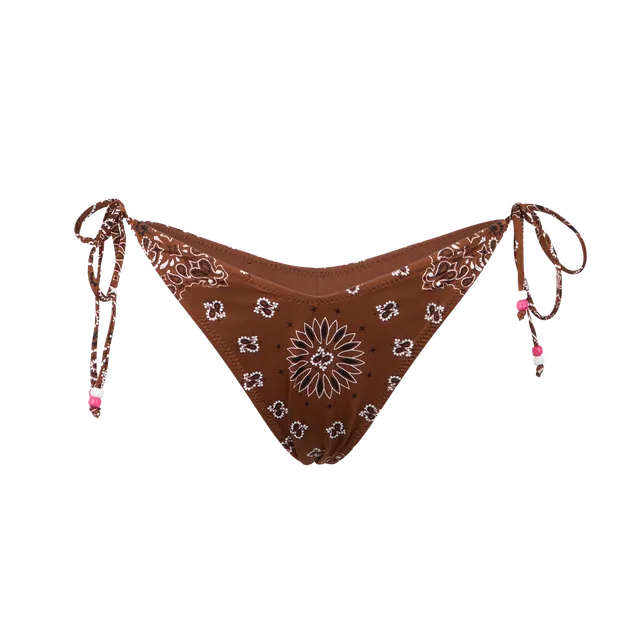 mc2-saint-barth-norah-slip-mare-donna-cheeky-bandana-marrone-con-charms image 1