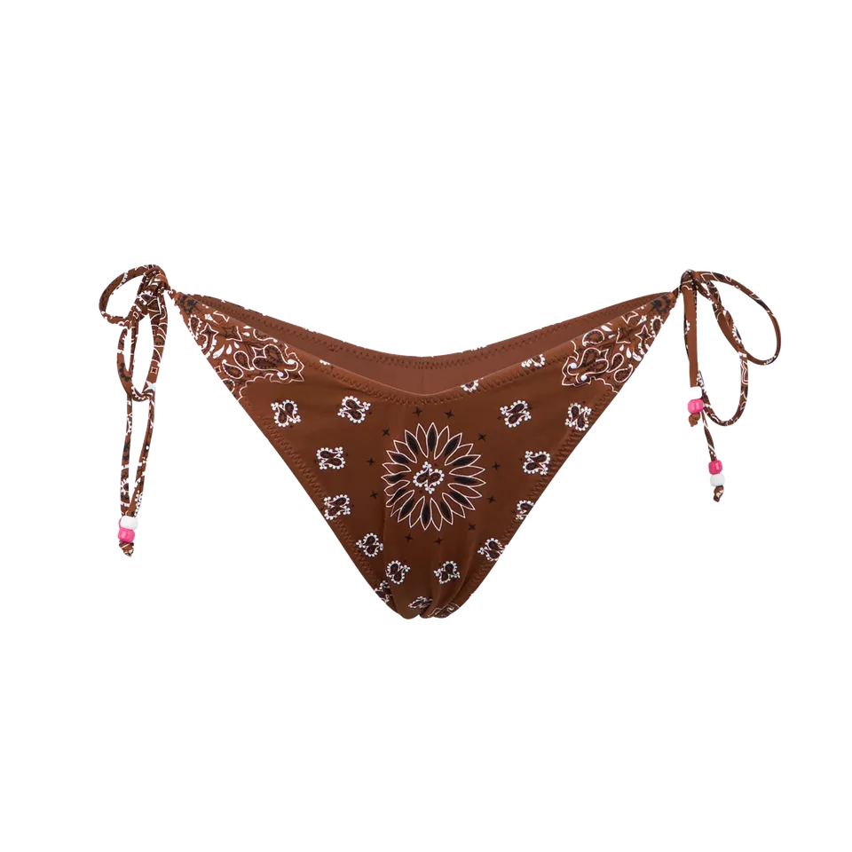 mc2-saint-barth-norah-slip-mare-donna-cheeky-bandana-marrone-con-charms image 1