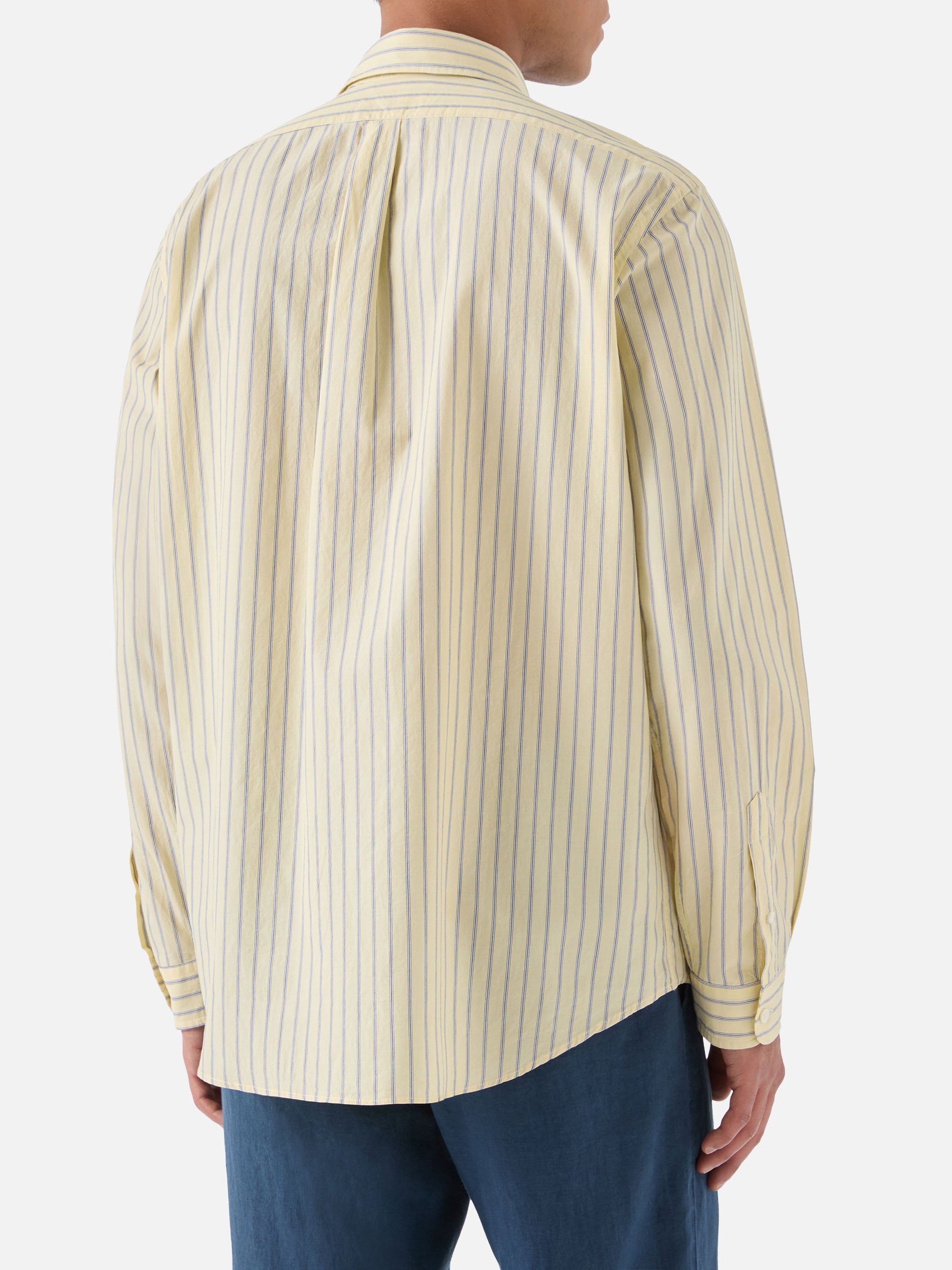 mc2-saint-barth-levanzo-camicia-uomo-cotone-righe-gialle-oversize image 3