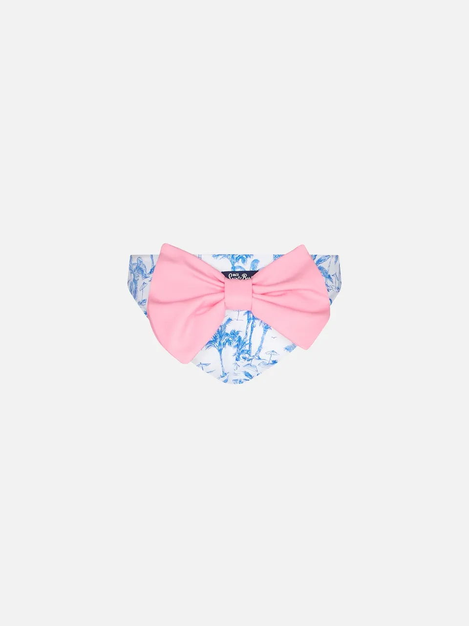 mc2-saint-barth-slip-mare-bambina-toile-de-jouy-bianco-con-fiocco image 1