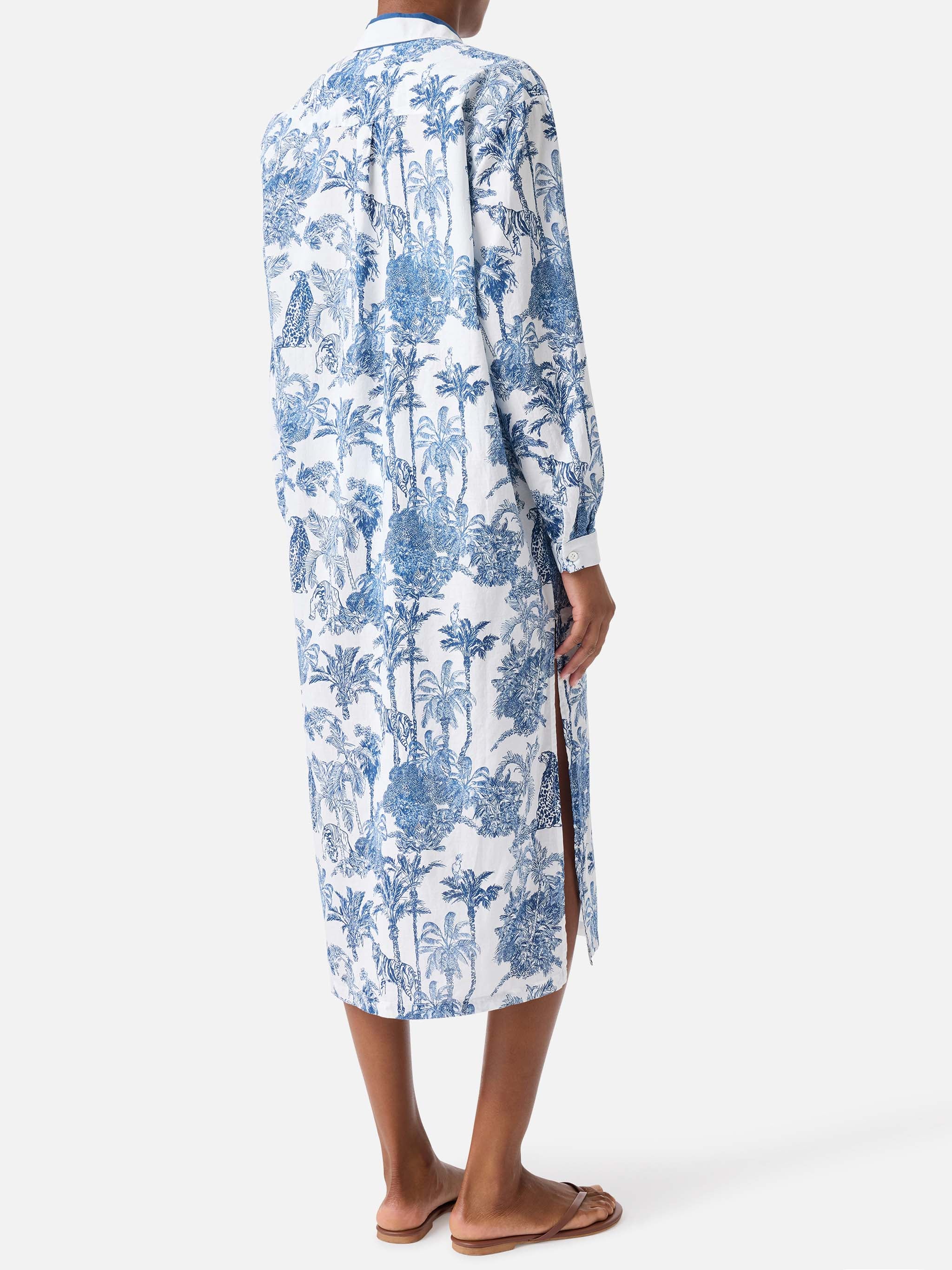 mc2-saint-barth-adeline-abito-lungo-cotone-toile-de-jouy-blu-bianco image 3