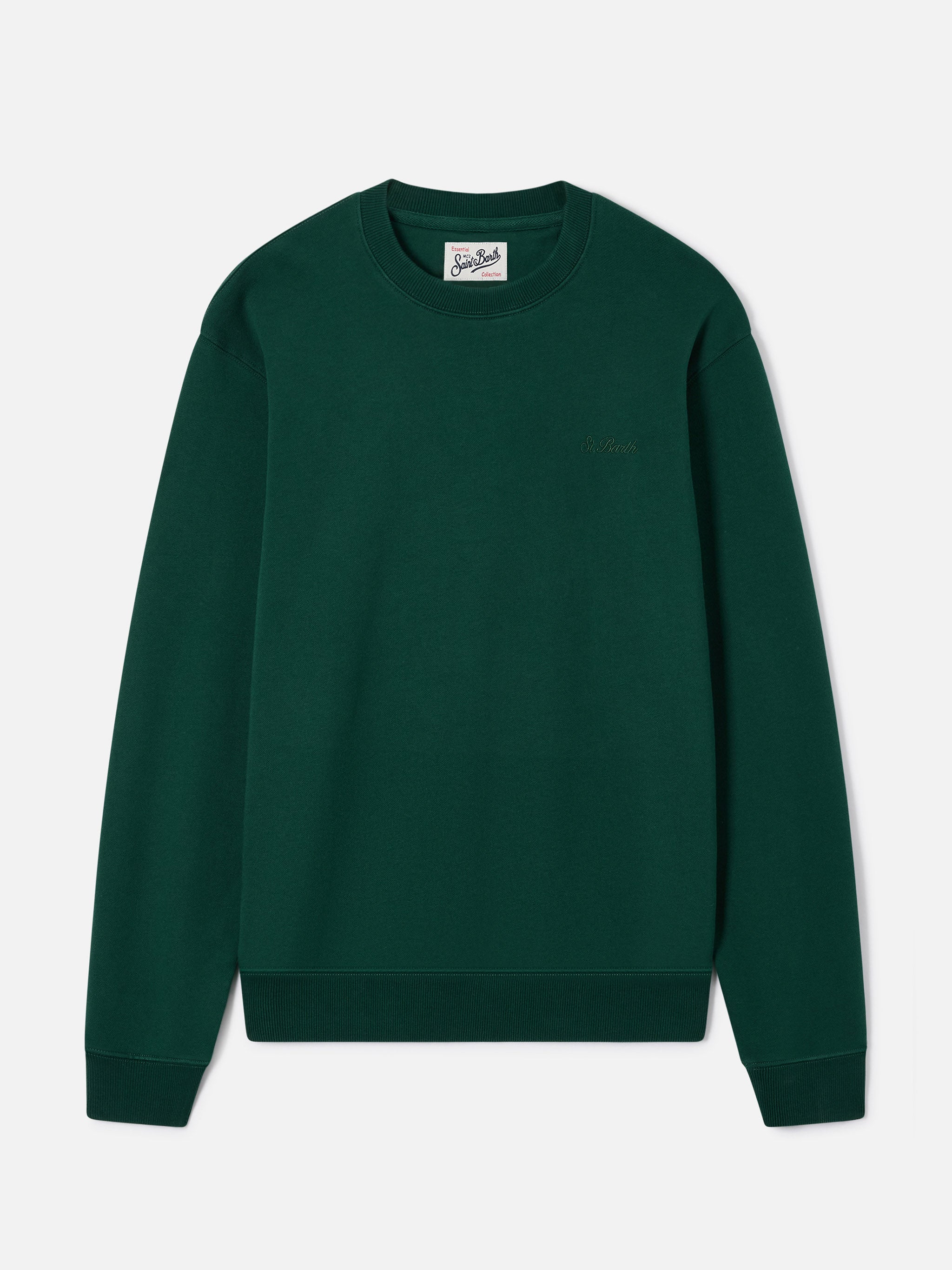mc2-saint-barth-fourseason-felpa-uomo-girocollo-cotone-verde image 1