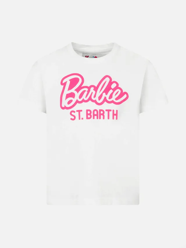 mc2-saint-barth-elly-t-shirt-bambina-cotone-pesante-bianca-stampa-barbie-st-bart image 1