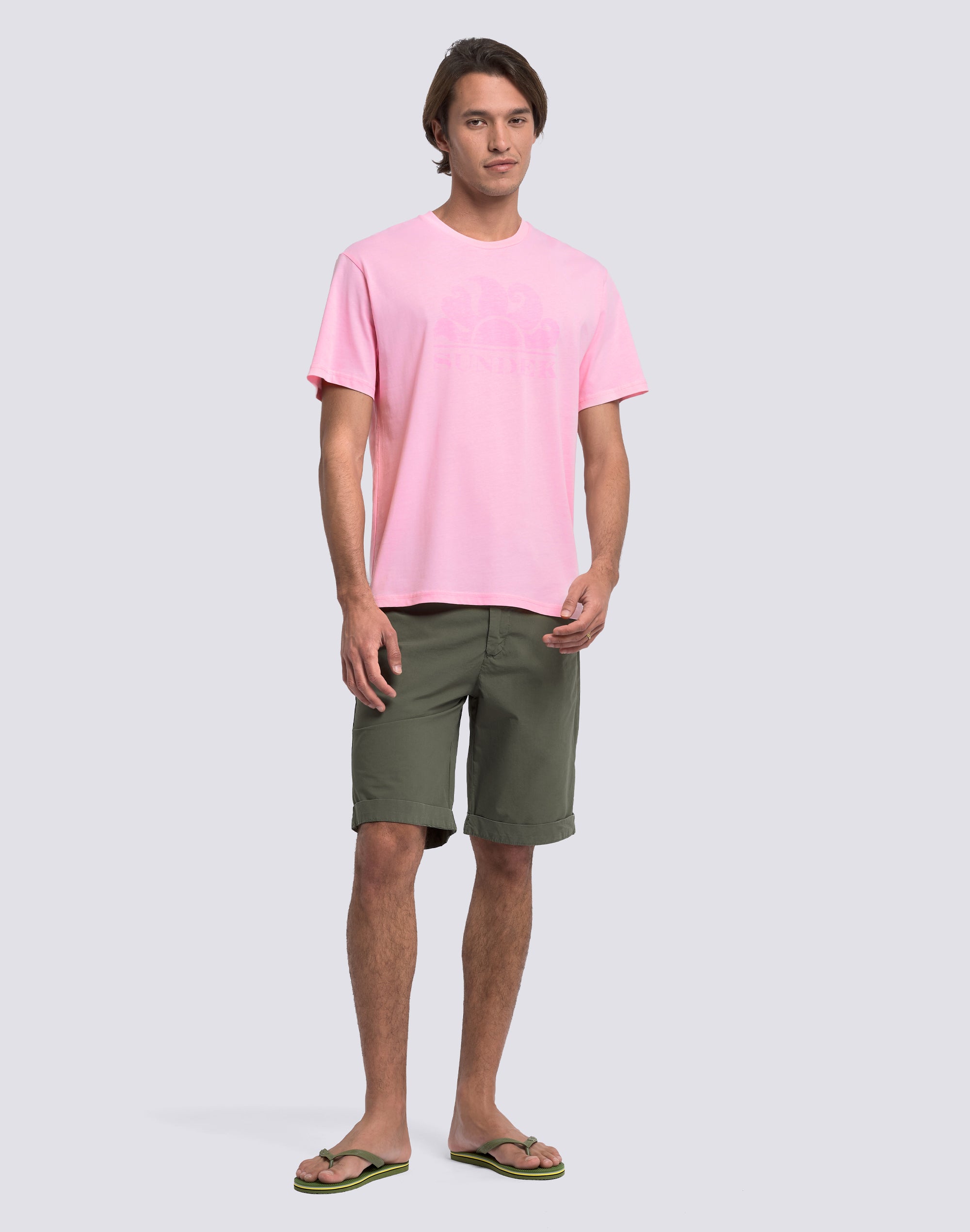 sundek-m021tej78ot-t-shirt-uomo-maniche-corte-logo-tono-su-tono-cotone image 3