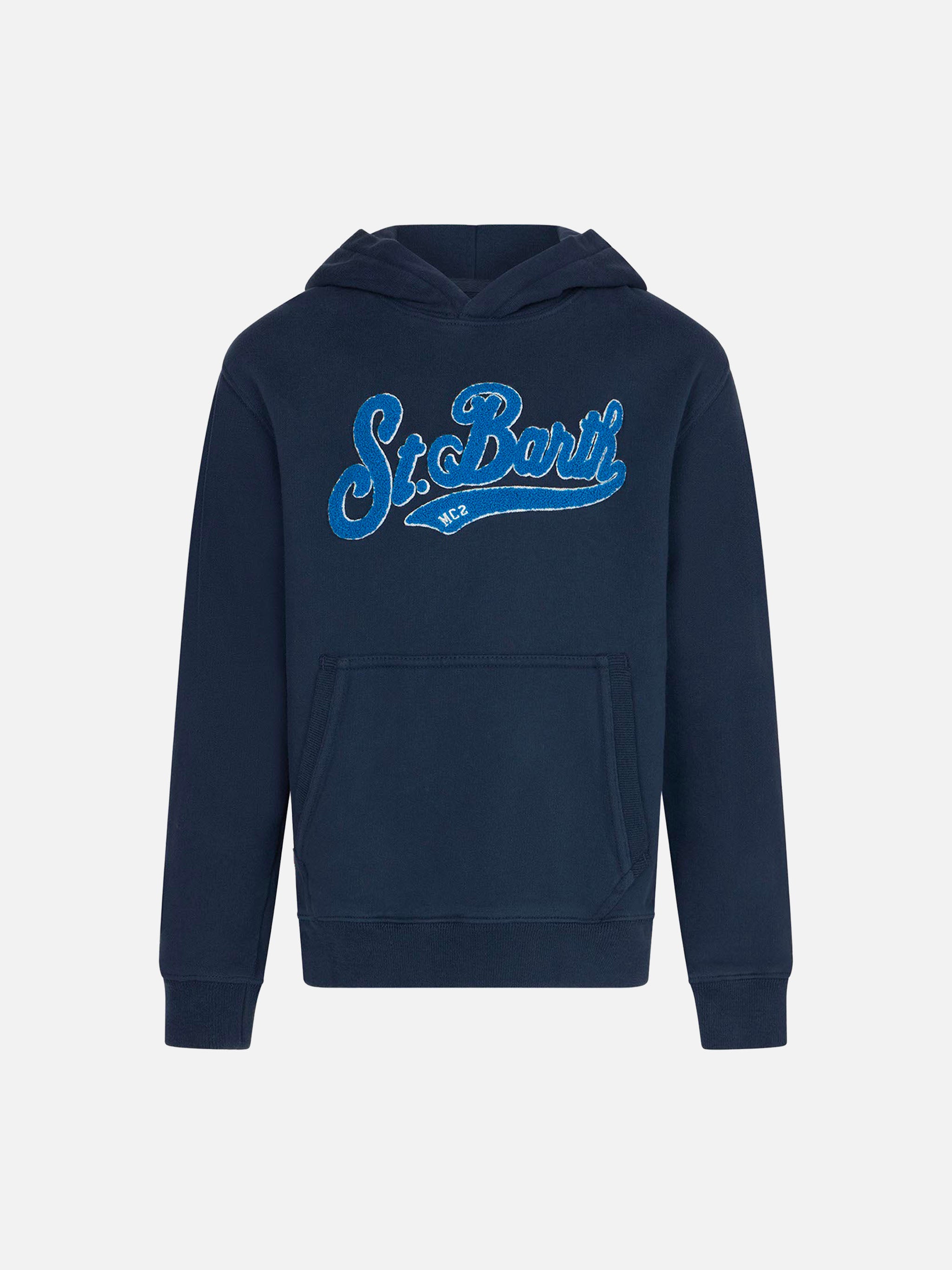 mc2-saint-barth-felpa-bambino-blu-navy-con-cappuccio image 1