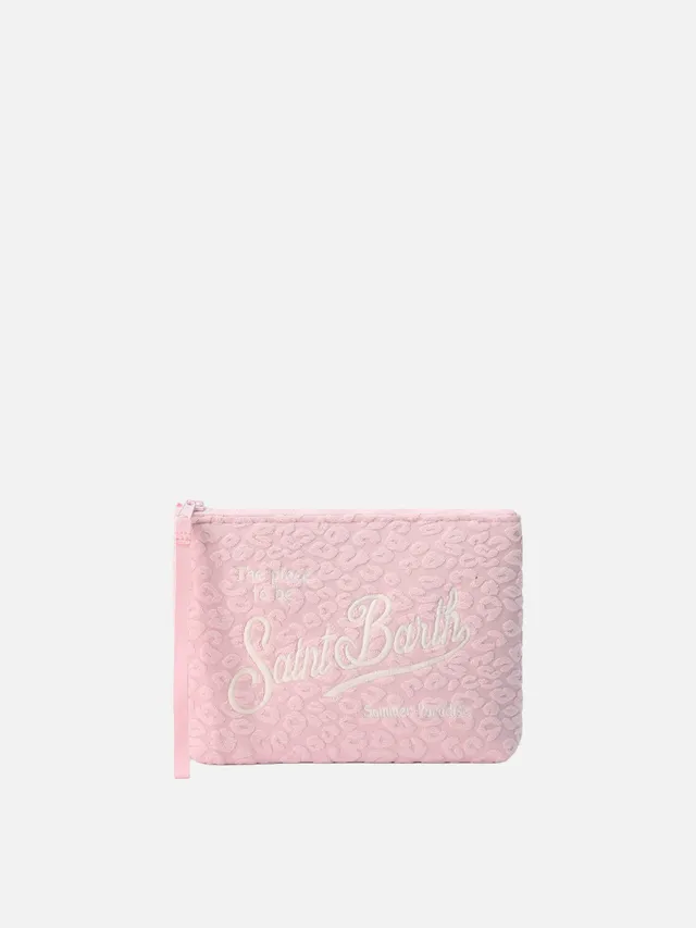 mc2-saint-barth-aline-pochette-spugna-rosa-leopardata image 1
