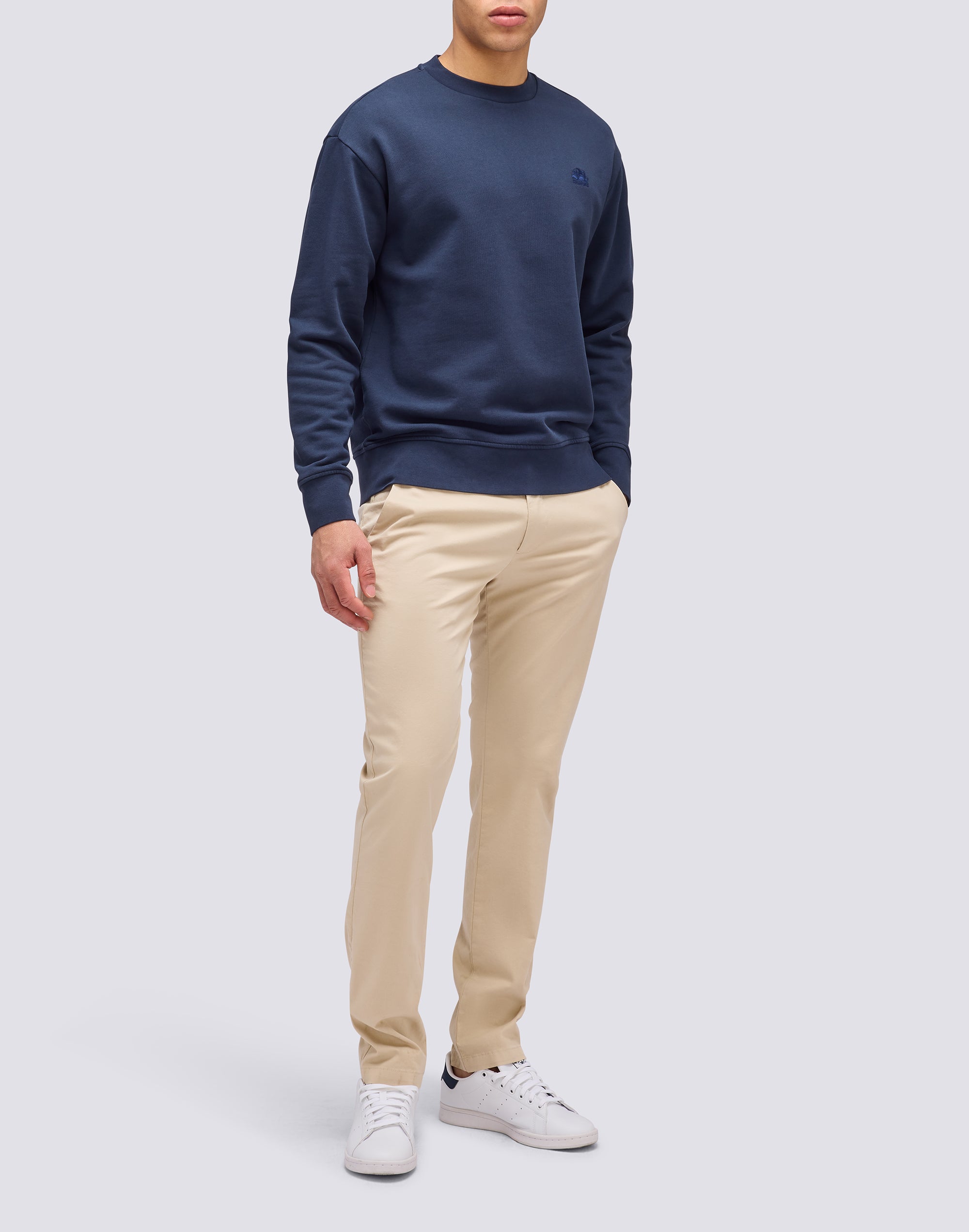 sundek-felpa-uomo-girocollo-con-logo-ricamato-regular-fit image 3