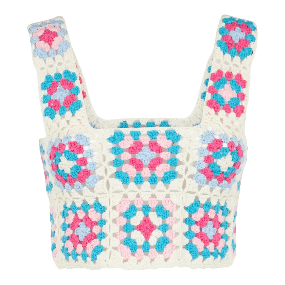 mc2-saint-barth-halima-top-crochet-multicolore-bianco image 1