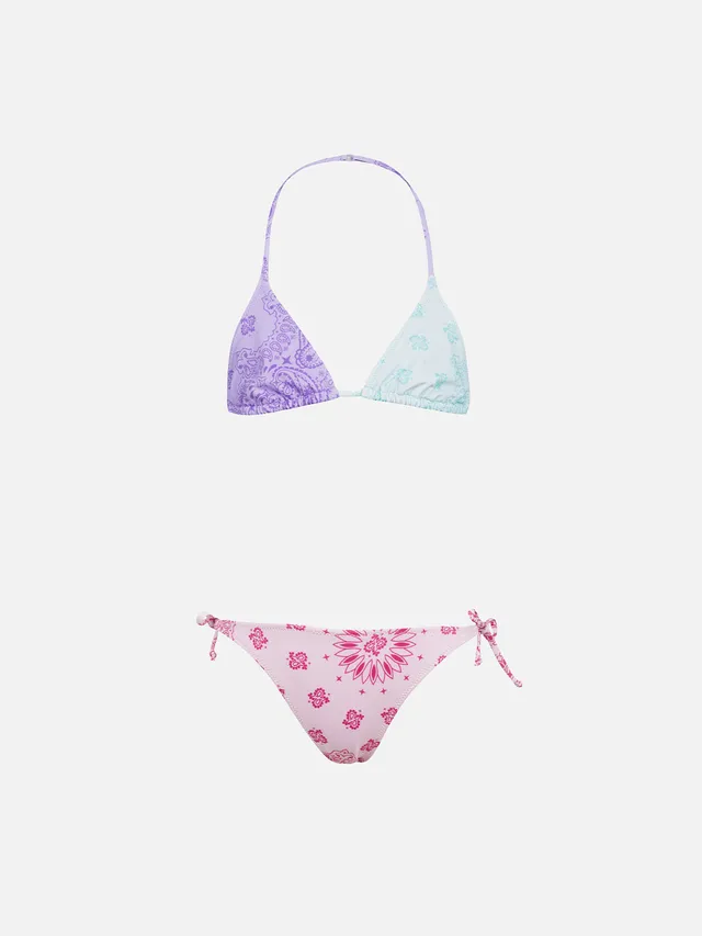 mc2-saint-barth-bikini-bambina-holly-triangolo-stampa-bandana-color-block image 1