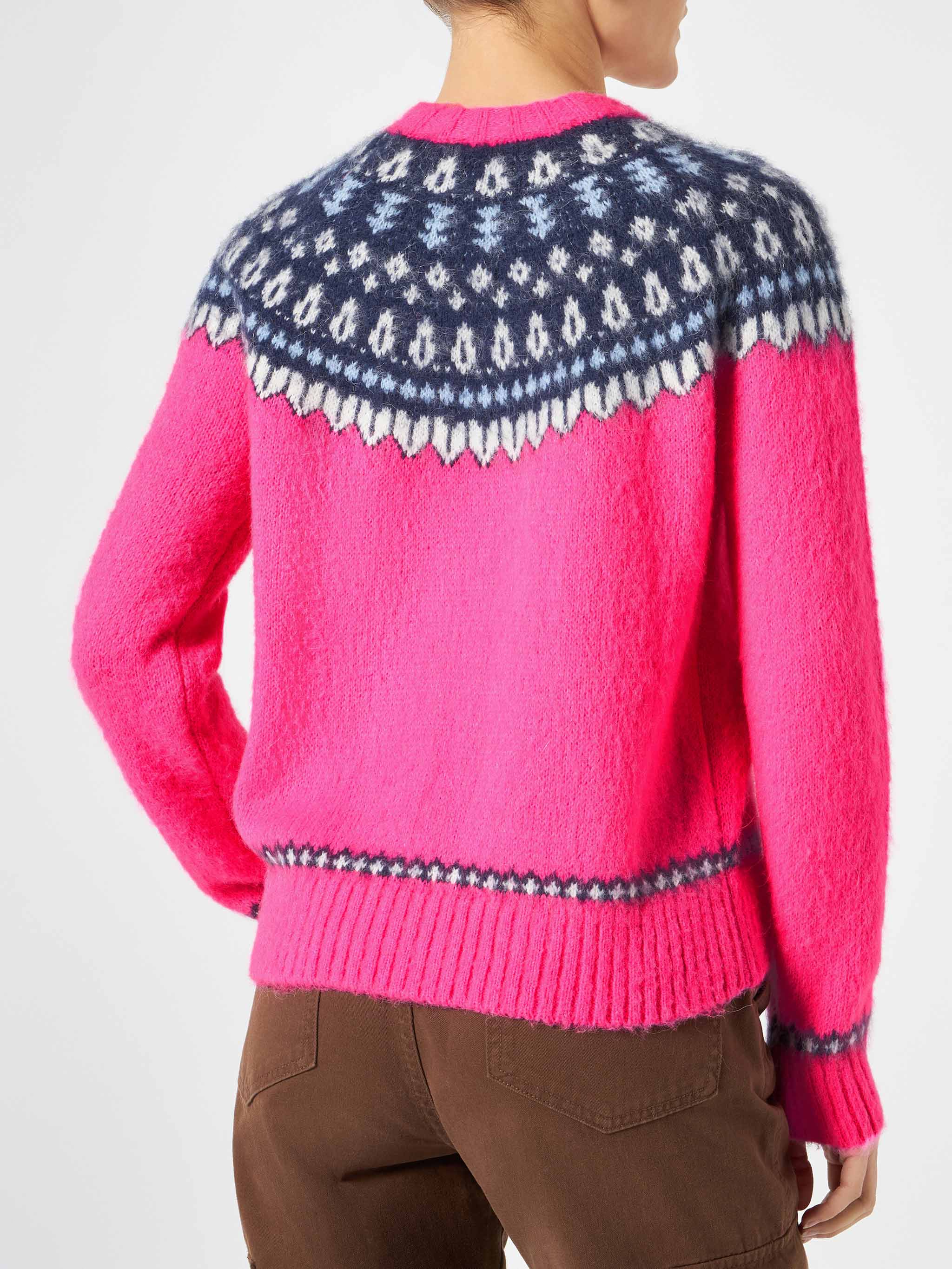 mc2-saint-barth-danya-maglia-donna-new-queen-nordic-soft-jacquard-fucsia image 3
