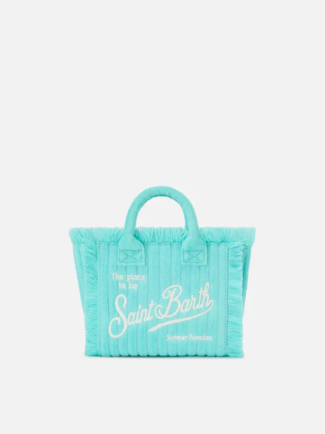 borsa-vanity-mini-mc2-saint-barth-in-tessuto-effetto-spugna-con-righe-in-rilievo image 1