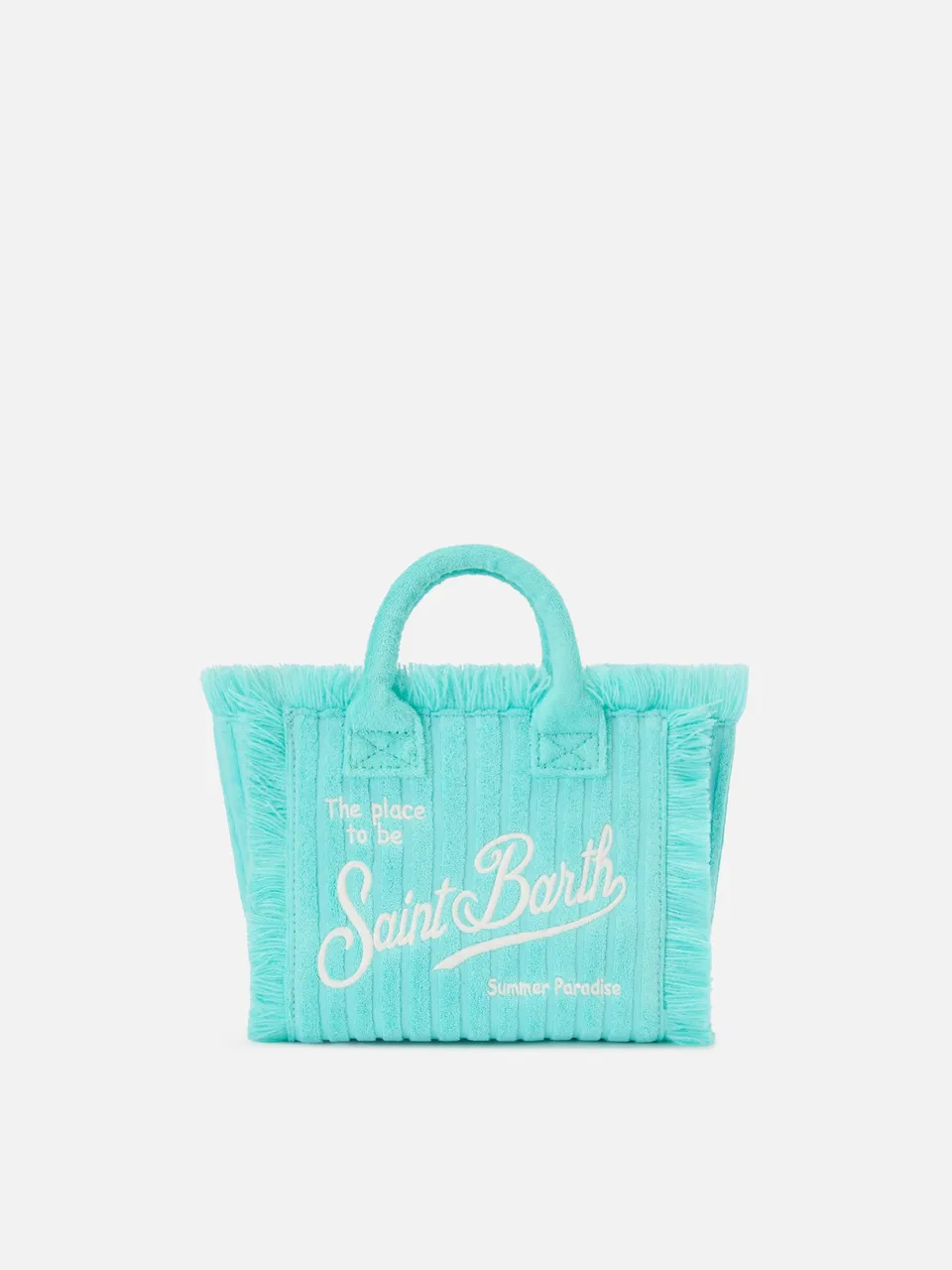 borsa-vanity-mini-mc2-saint-barth-in-tessuto-effetto-spugna-con-righe-in-rilievo image 1